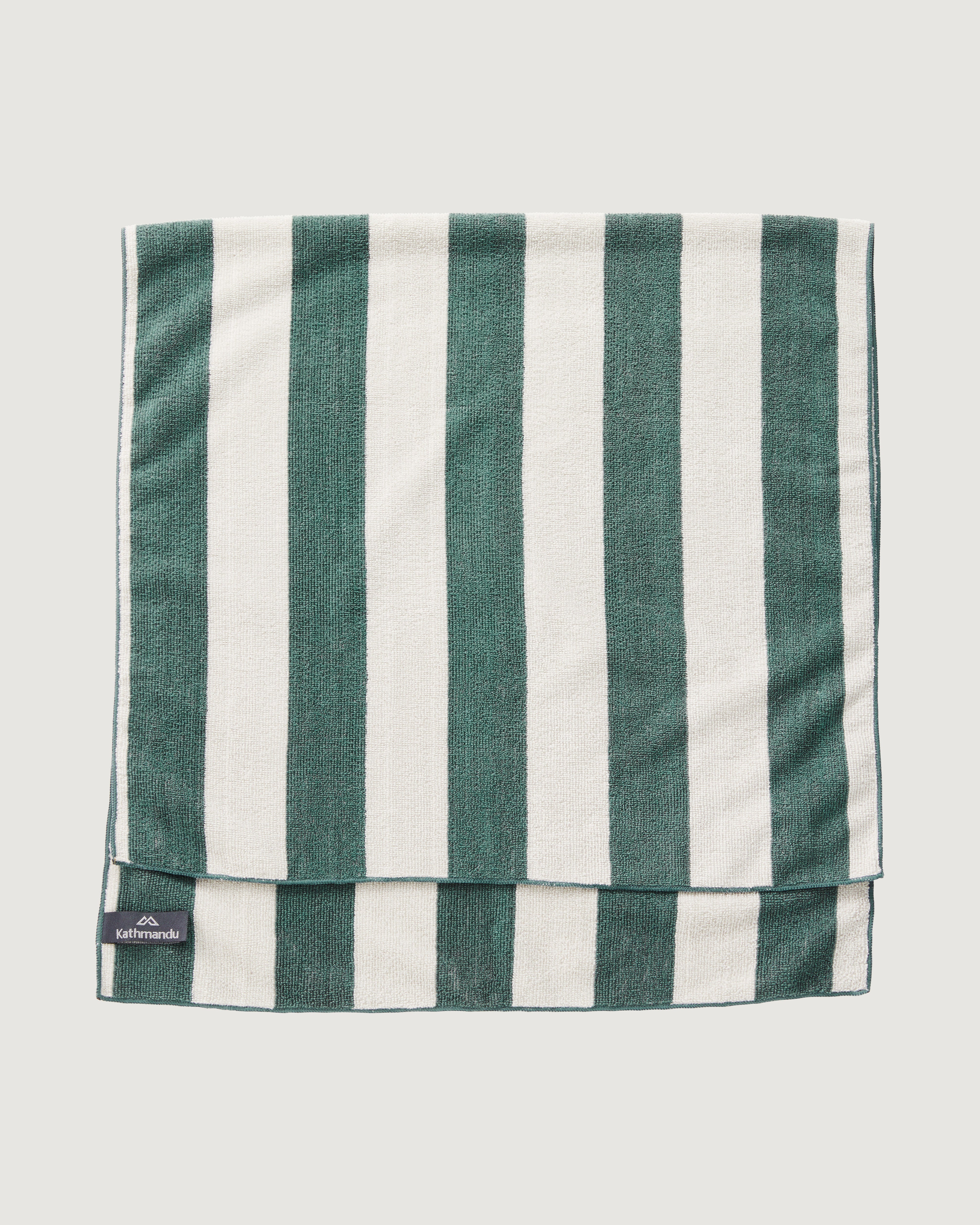 Microfibre Towel Large Silver Grey/Dark Spruce Stripe – Kathmandu NZ