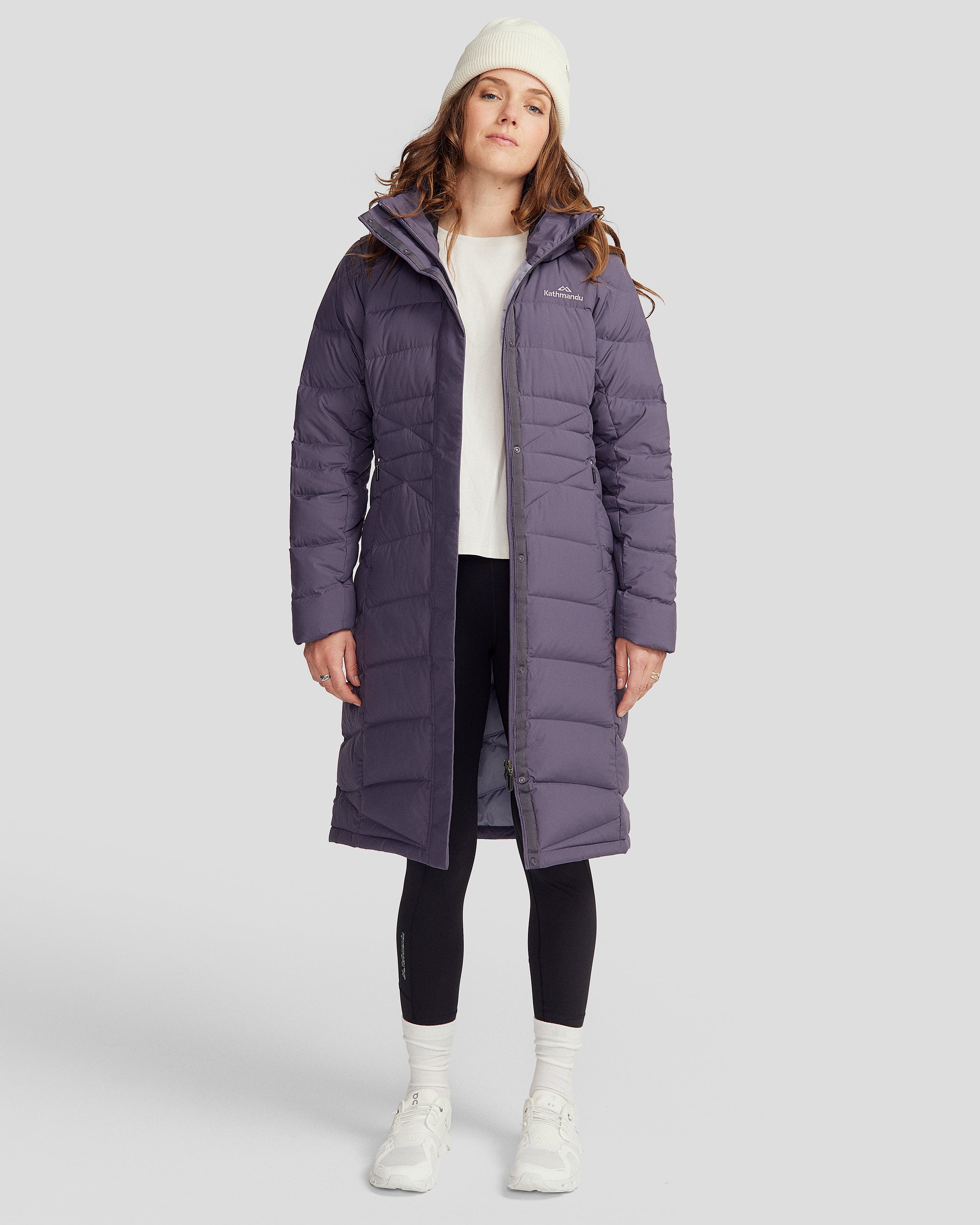 Winterburn Women's Longline Down Jacket v2 Orbit – Kathmandu NZ
