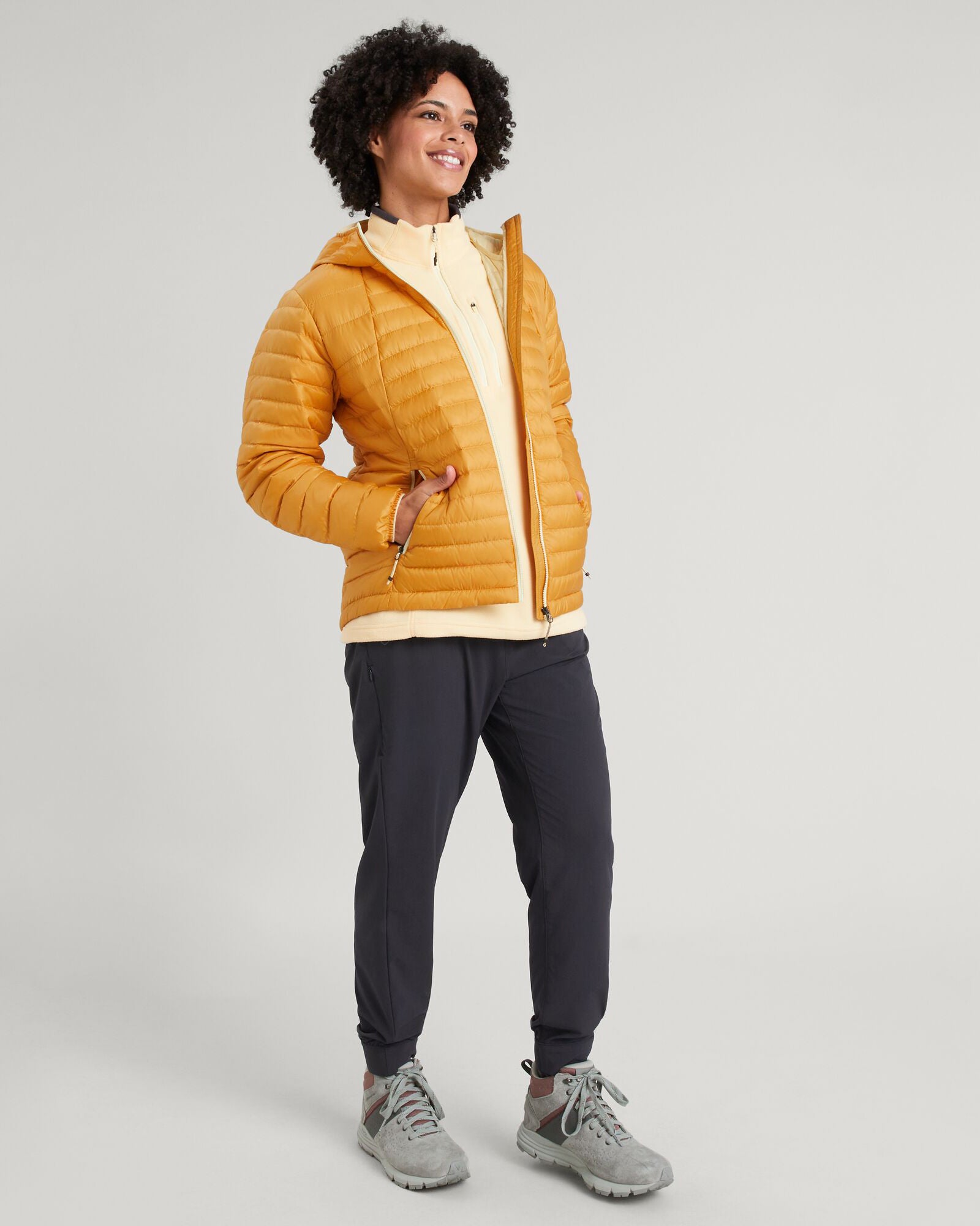 Clothing Kathmandu Mustard Jacket Women's Heli R Hooded Down