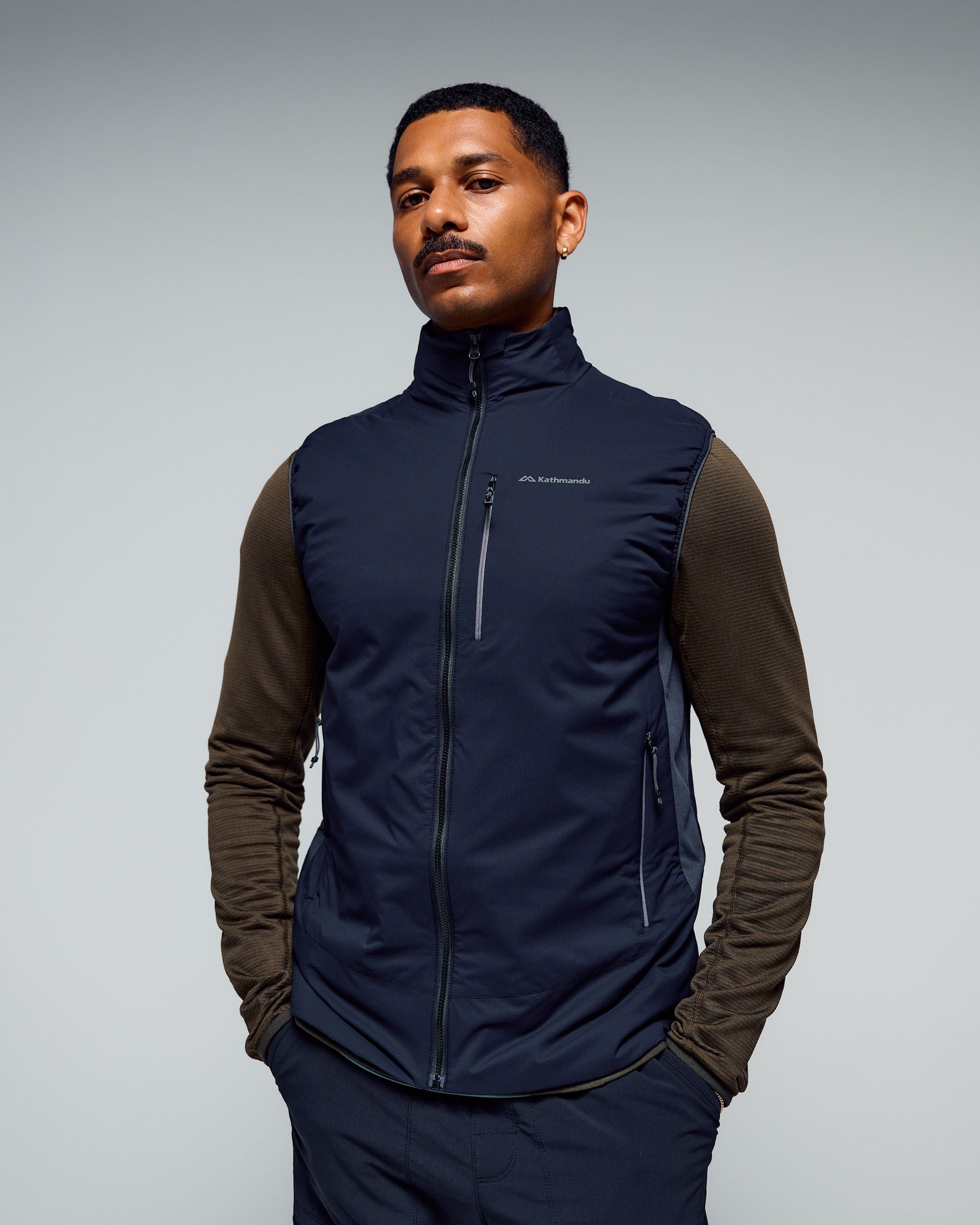 Men's Seeker PrimaLoft® Active Vest - Black Stingray – Kathmandu NZ