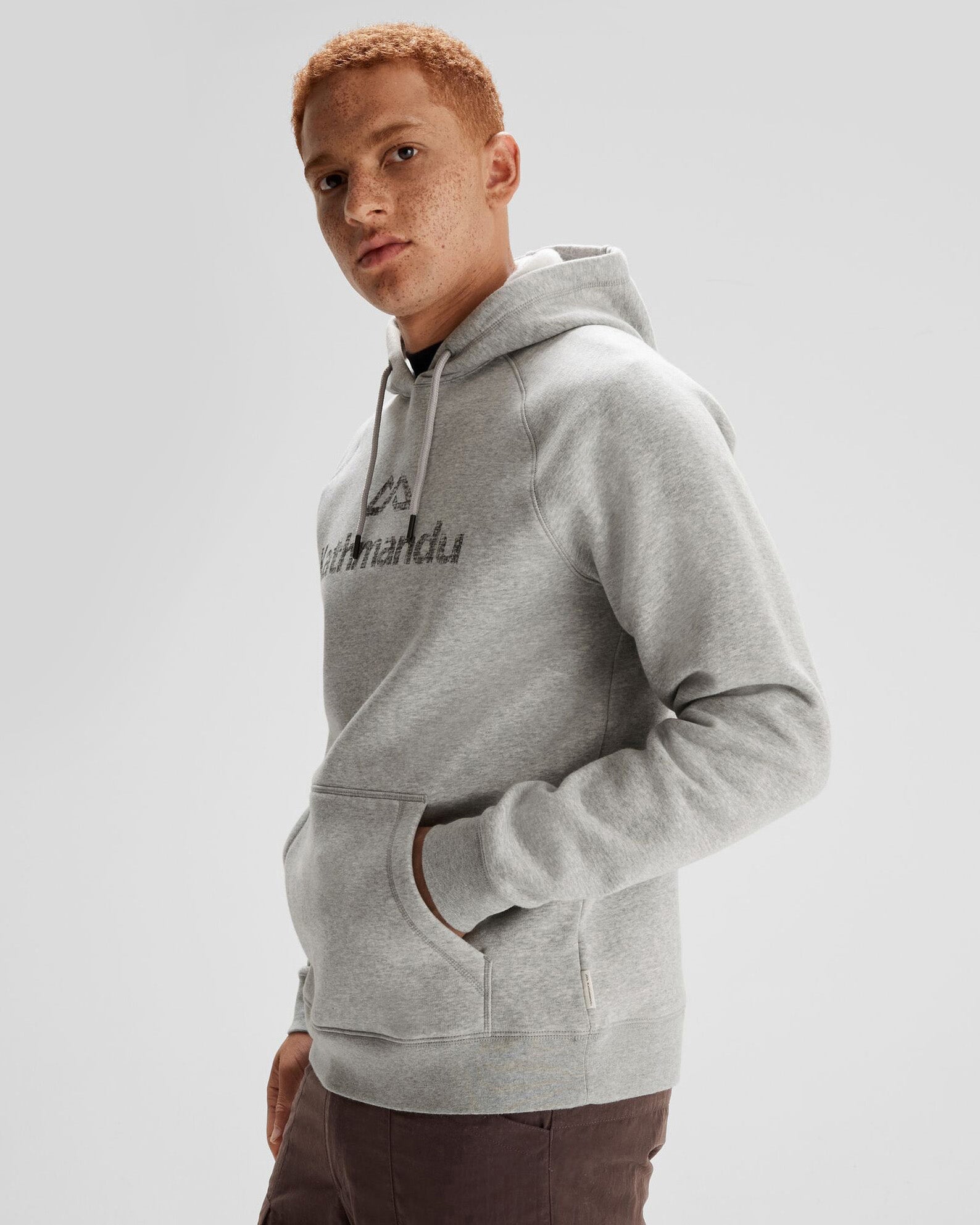 Men's Kathmandu Logo Hoodie Light Grey Marle – Kathmandu NZ