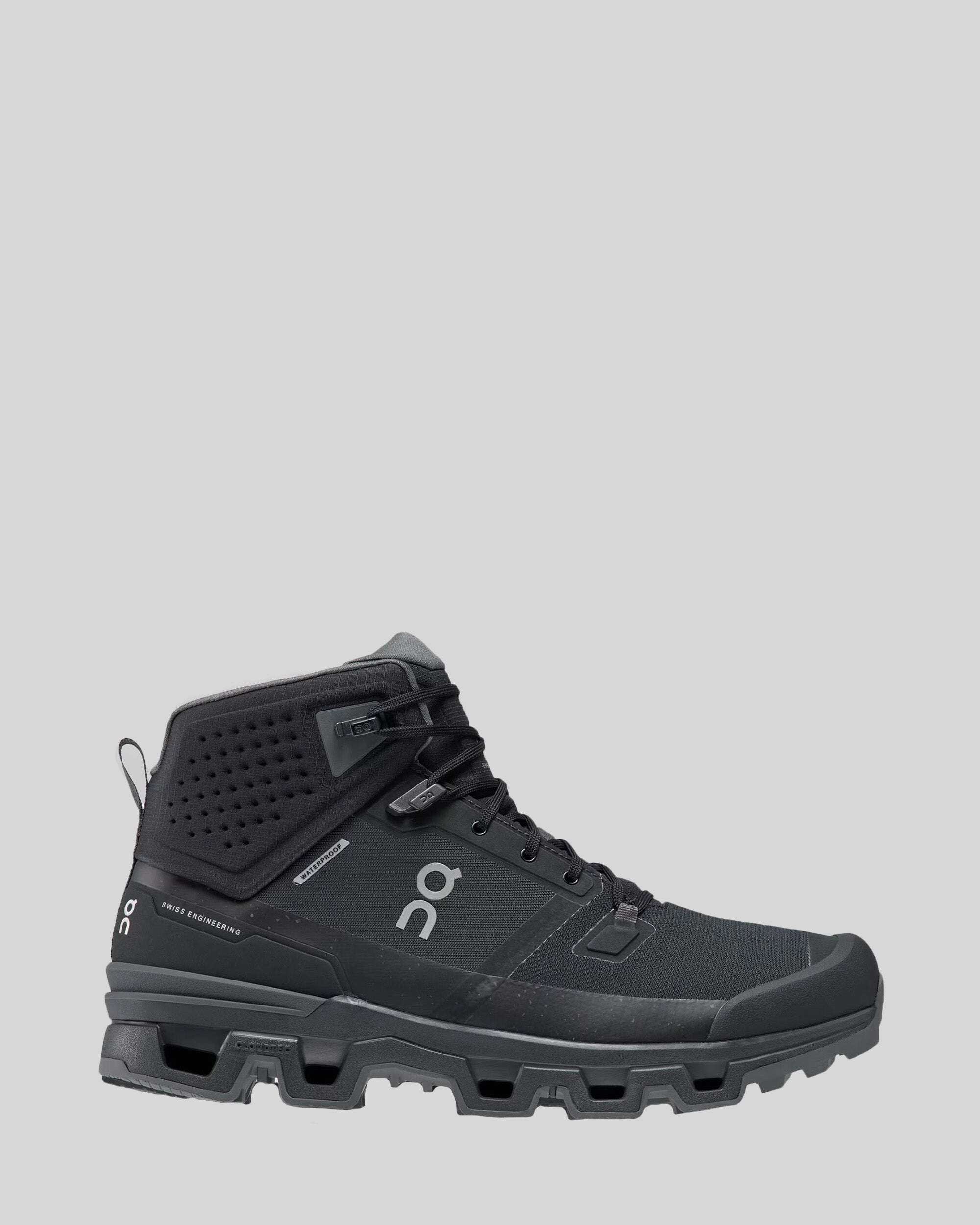 Men's On Cloudrock Waterproof Hiking Boots Black/Eclipse