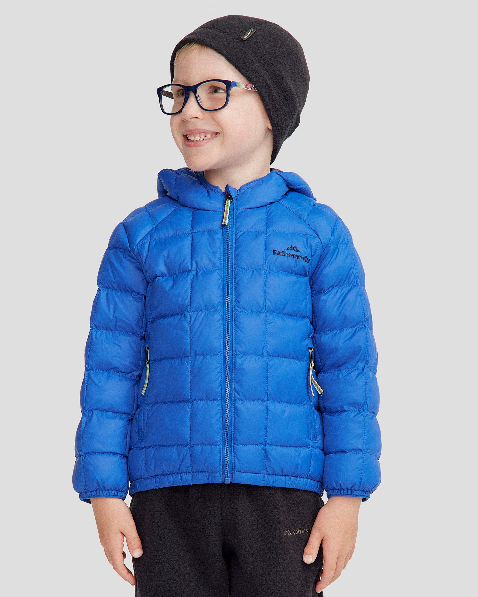 Kids' Heli Insulated Hooded Jacket Peak Blue – Kathmandu NZ