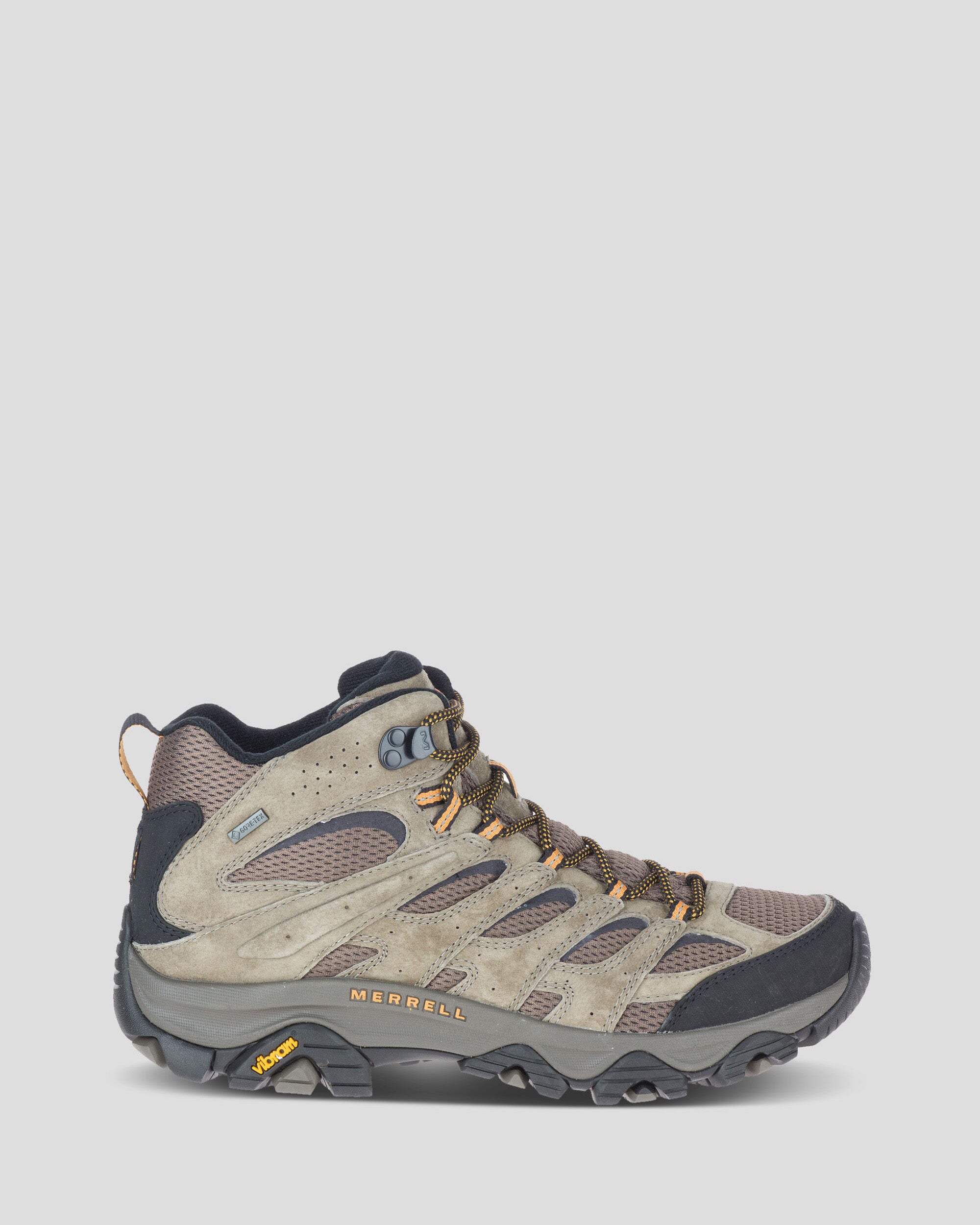 Men's Merrell Moab Mid Waterproof Hiking Boot Walnut