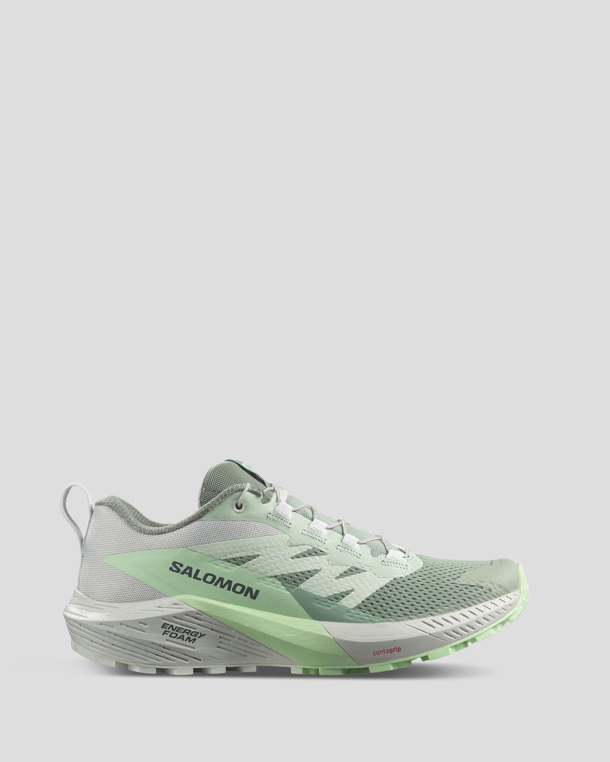 Women's Salomon Sense Ride Trail Running Shoes Lily Pad/Metal