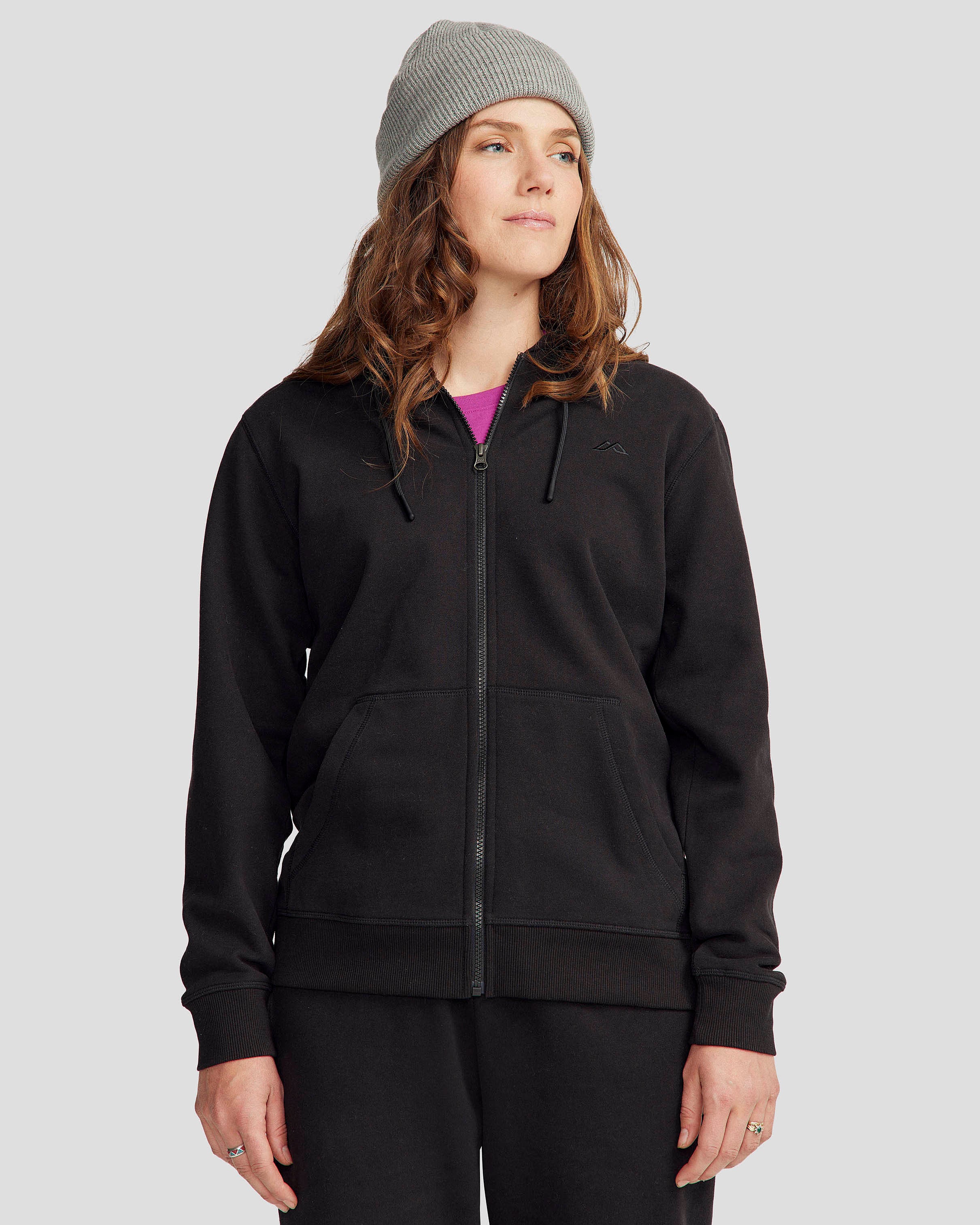 Women's Full-Zip Hoodie Black Stingray – Kathmandu NZ