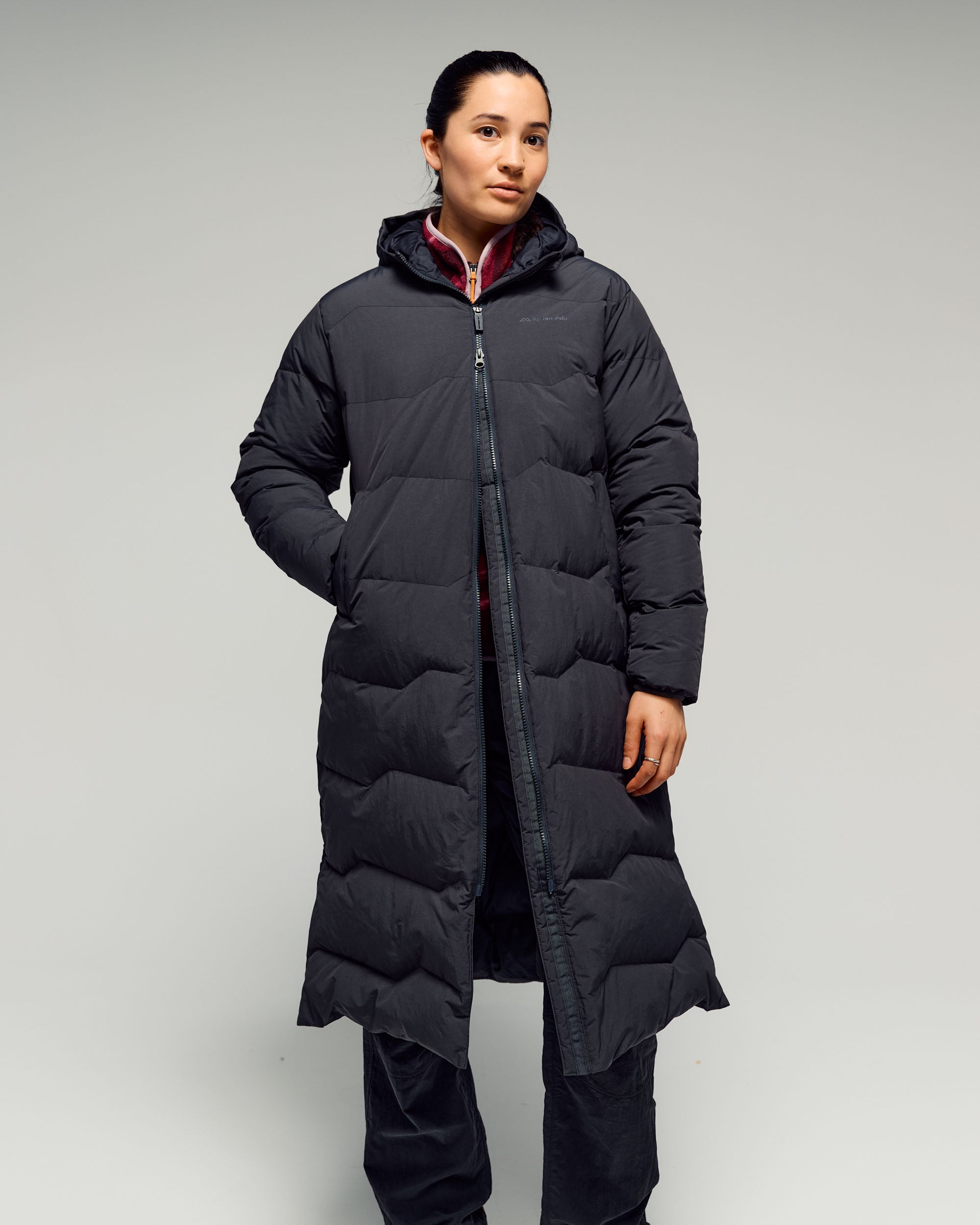 Women's Retreat Down Parka - Washed Black – Kathmandu NZ
