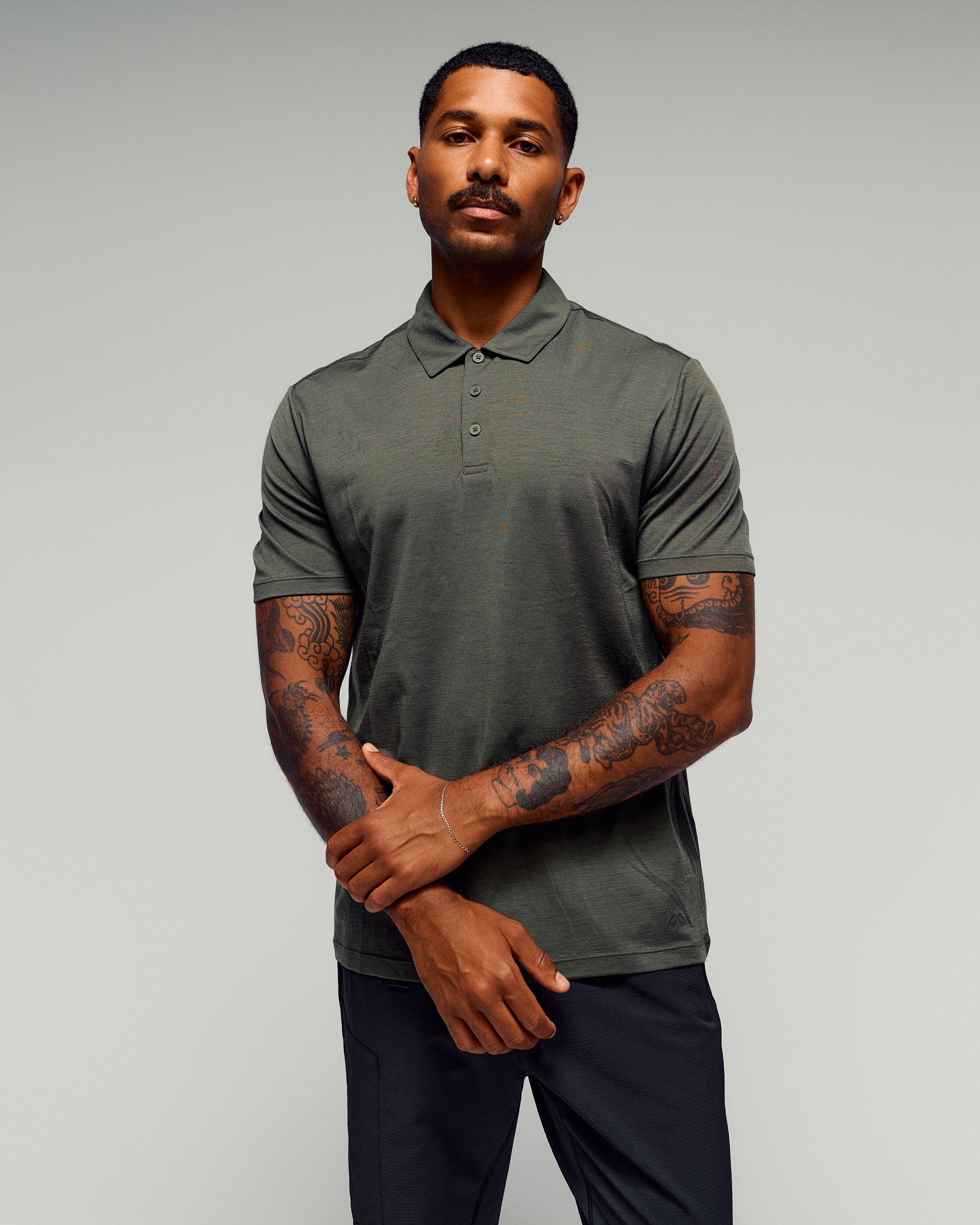 Men's 100% Merino Polo - Light Moss – Kathmandu NZ