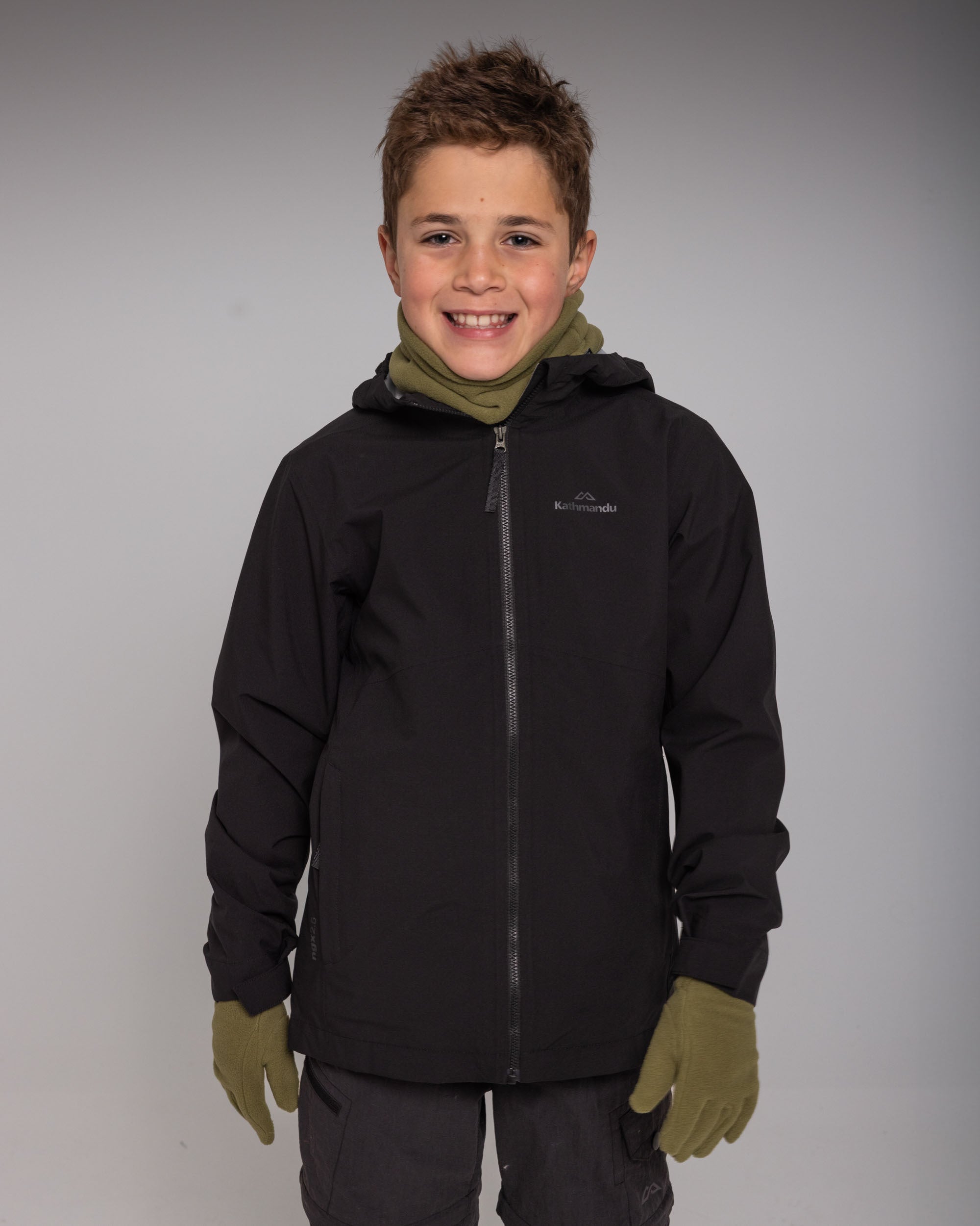 Kids Trailhead 3in1 Rain Hooded Jacket - Black Stingray – Kathmandu NZ