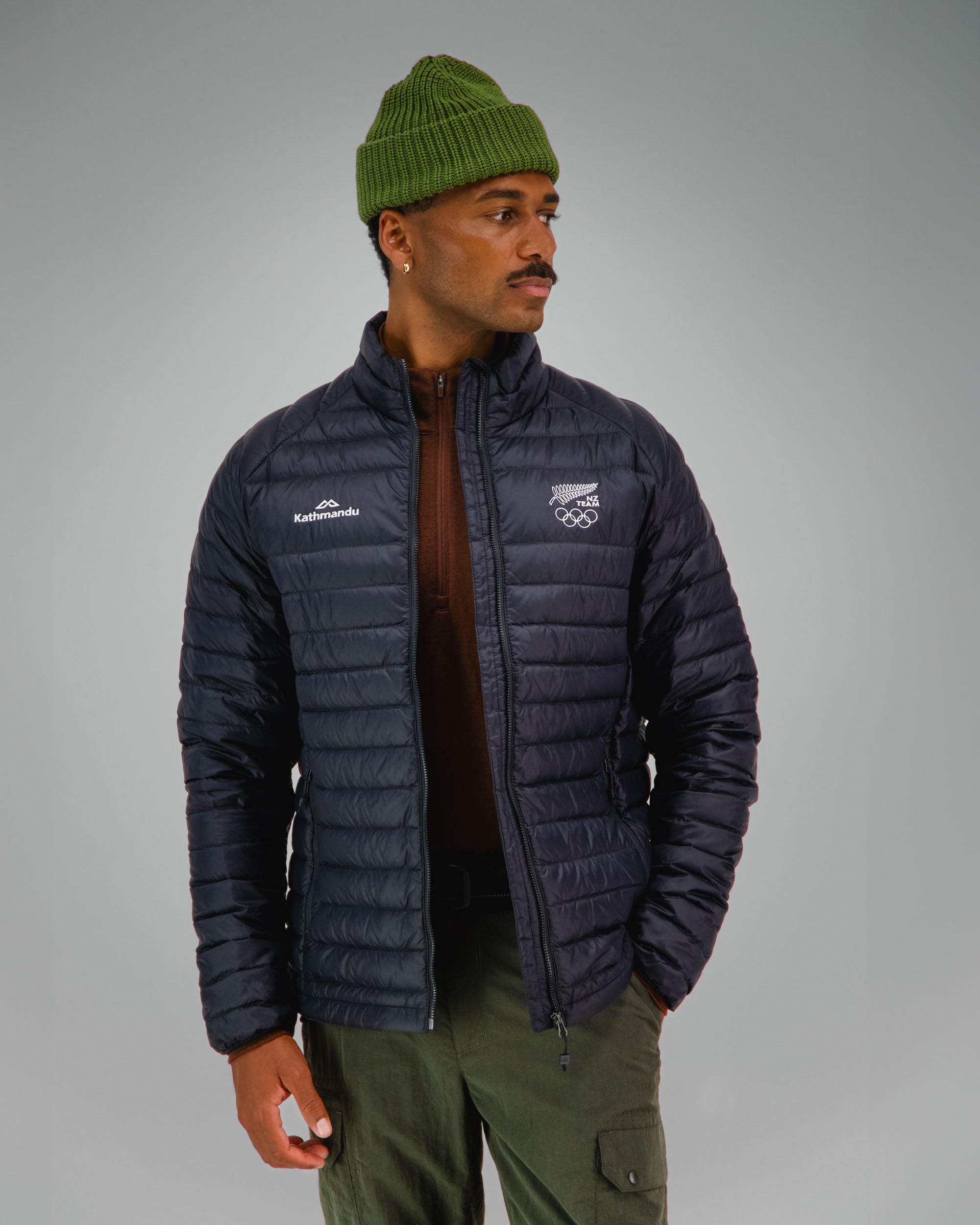 Men's Heli Down Jacket - Black Replica | New Zealand Team Replica