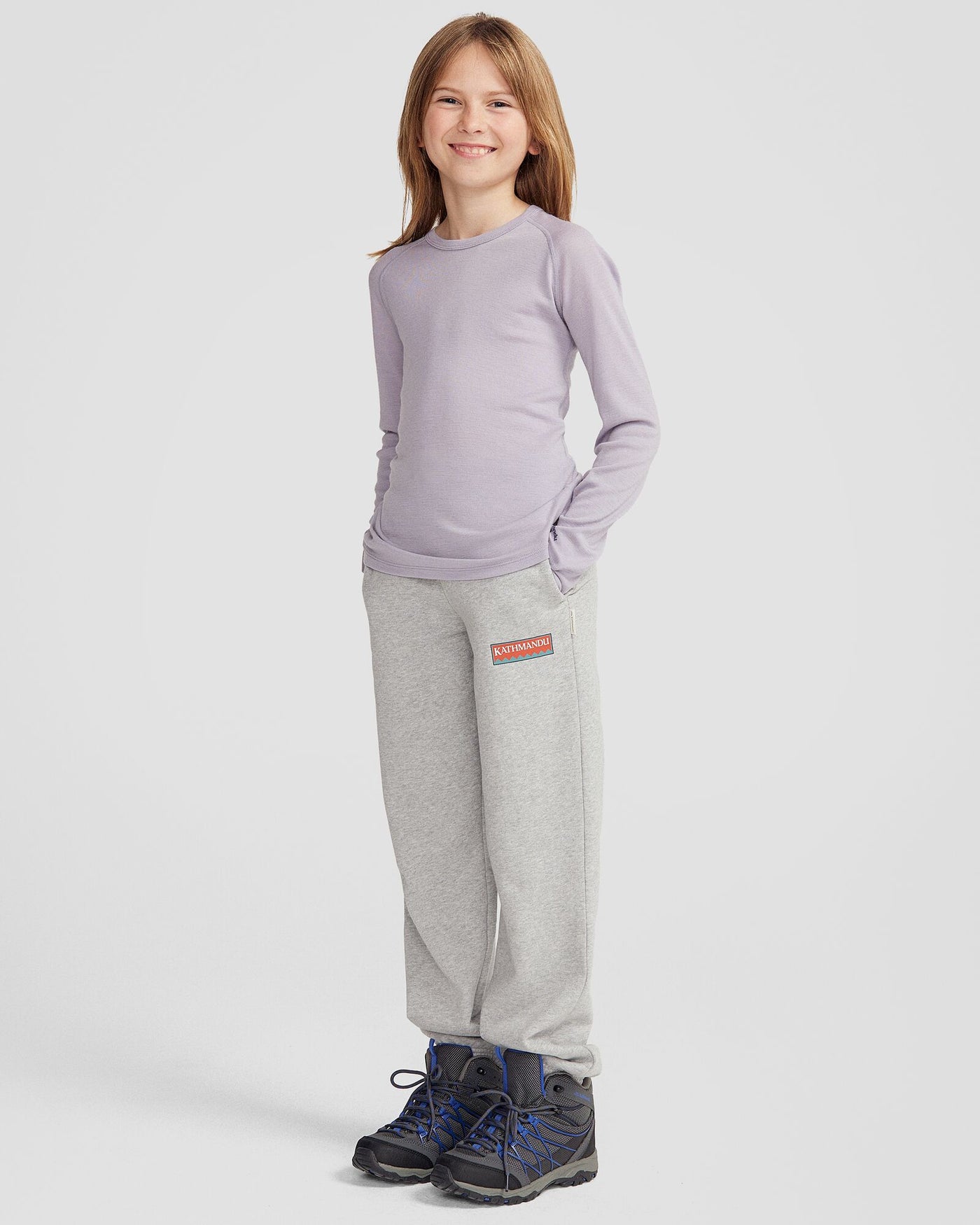 Kids' KMDMerino Baselayer Long Sleeve Top - Light Haze