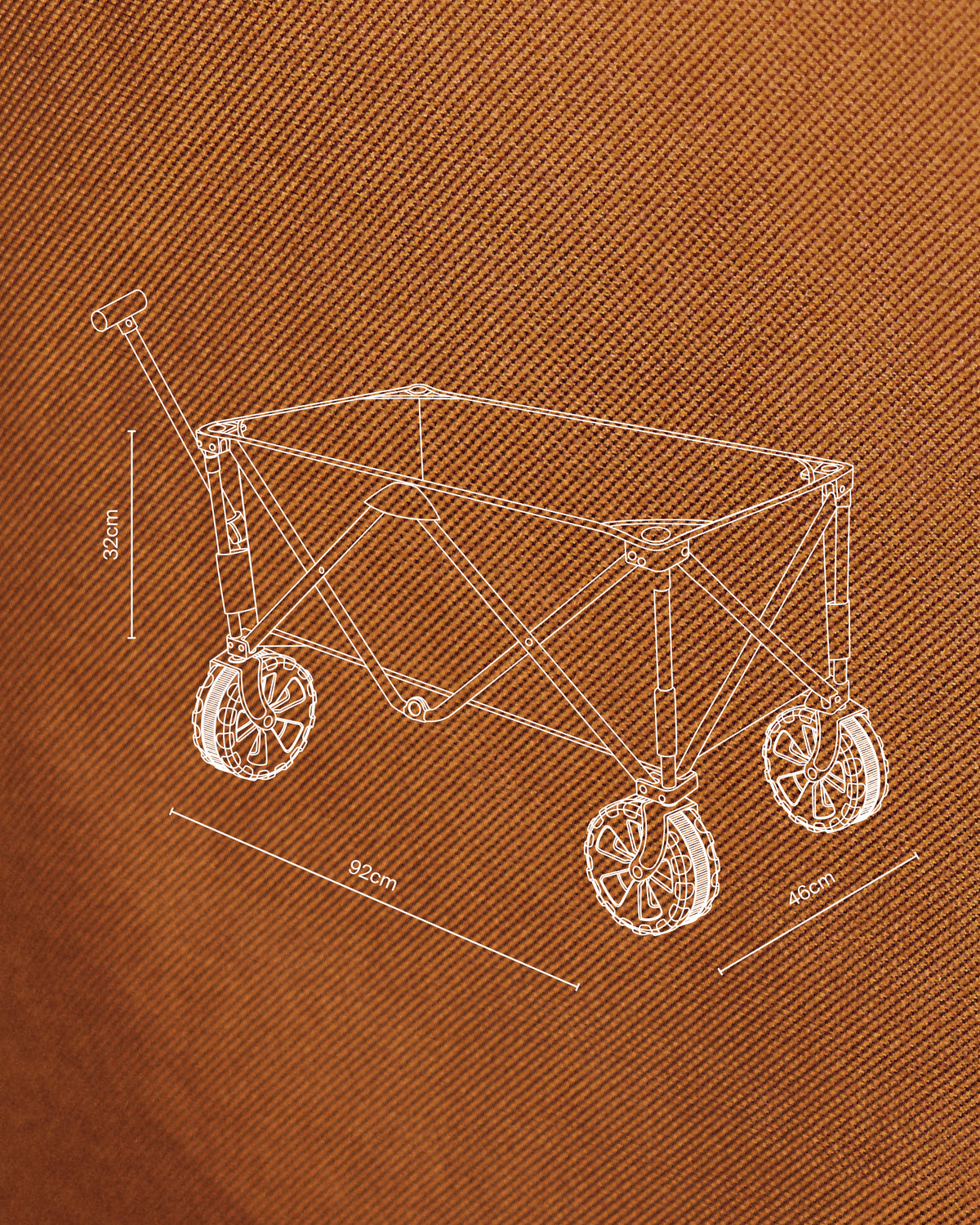 Retreat Camp Trolley - Bark/Canvas