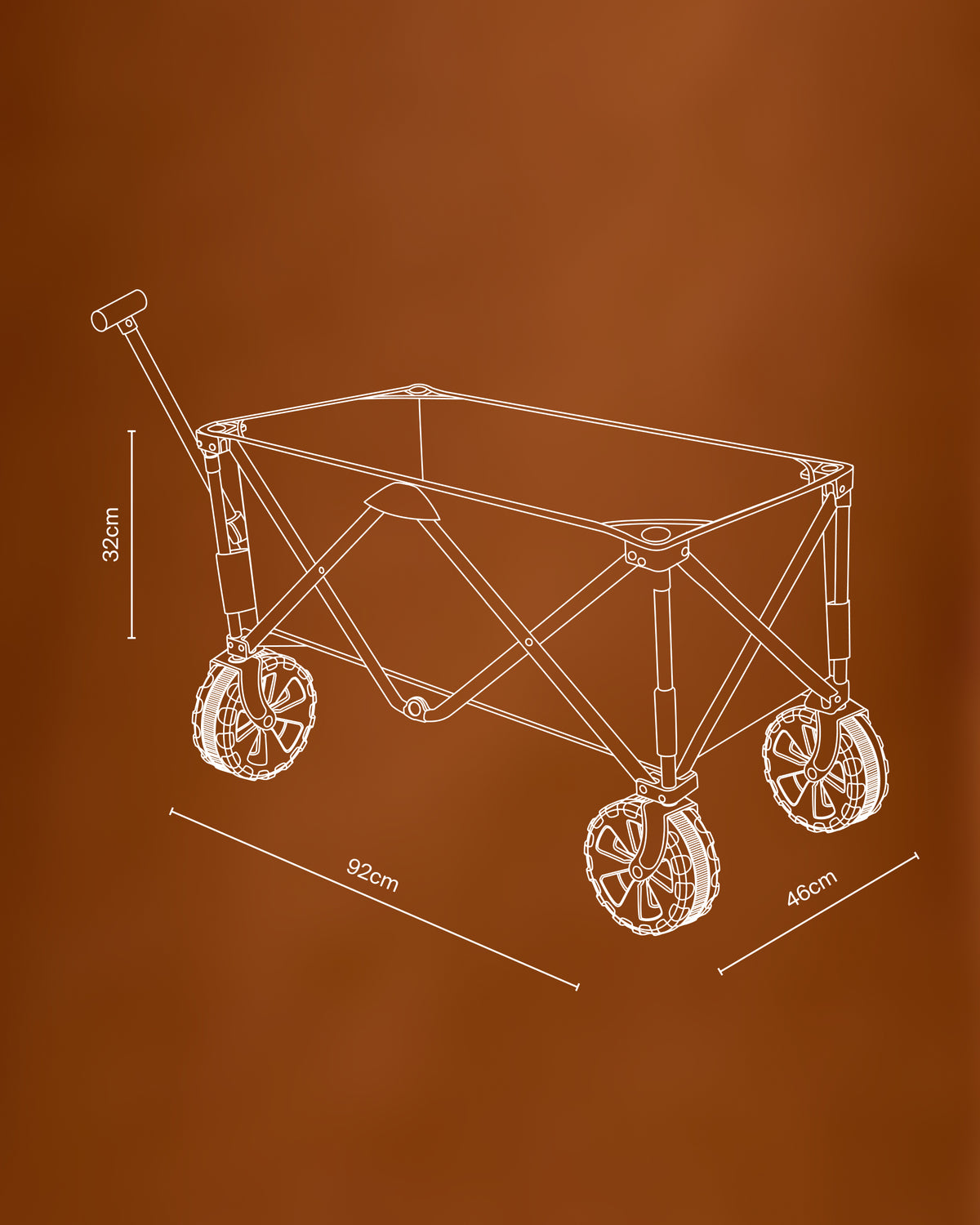 Retreat Camp Trolley - Bark/Canvas