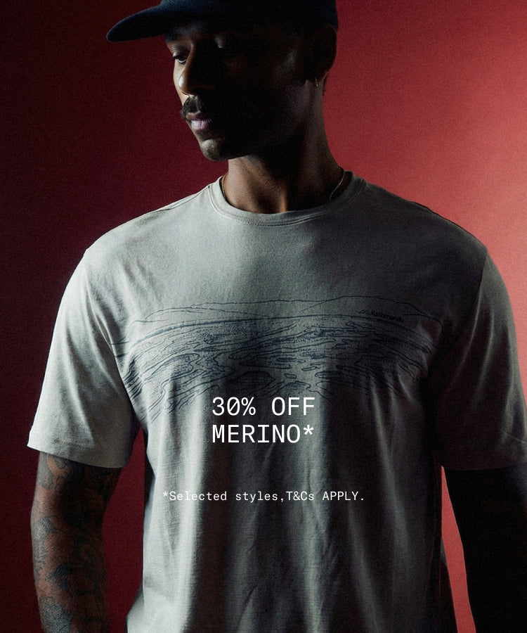 30% off merino& &Selected styles, T&Cs apply.
