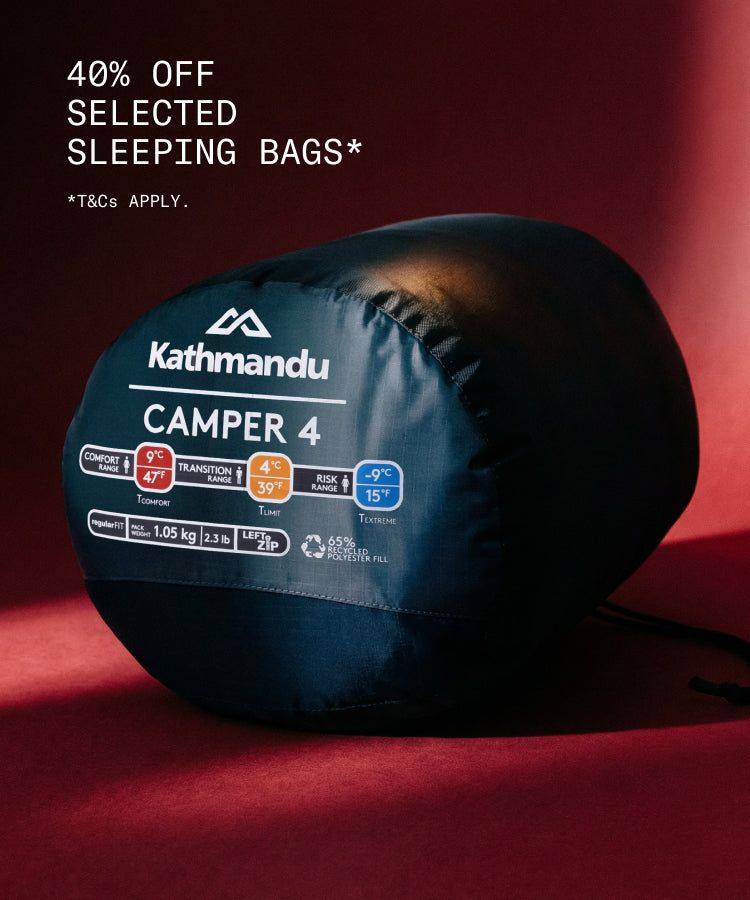 40% off Selected Sleeping Bags* *T&Cs apply.
