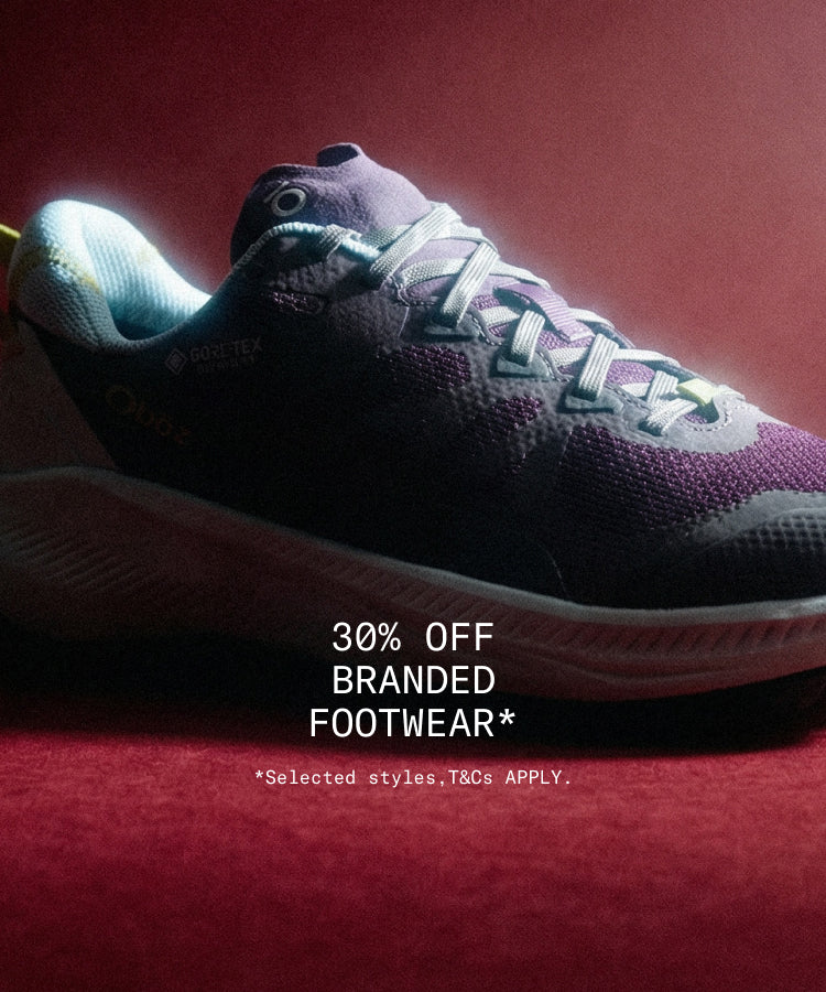 30% off branded footwear* *Selected styles, T&Cs apply.