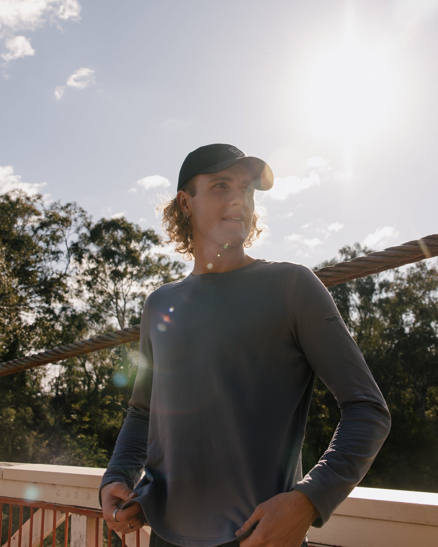 Men's Seeker Fleece Long Sleeve Top - Moon