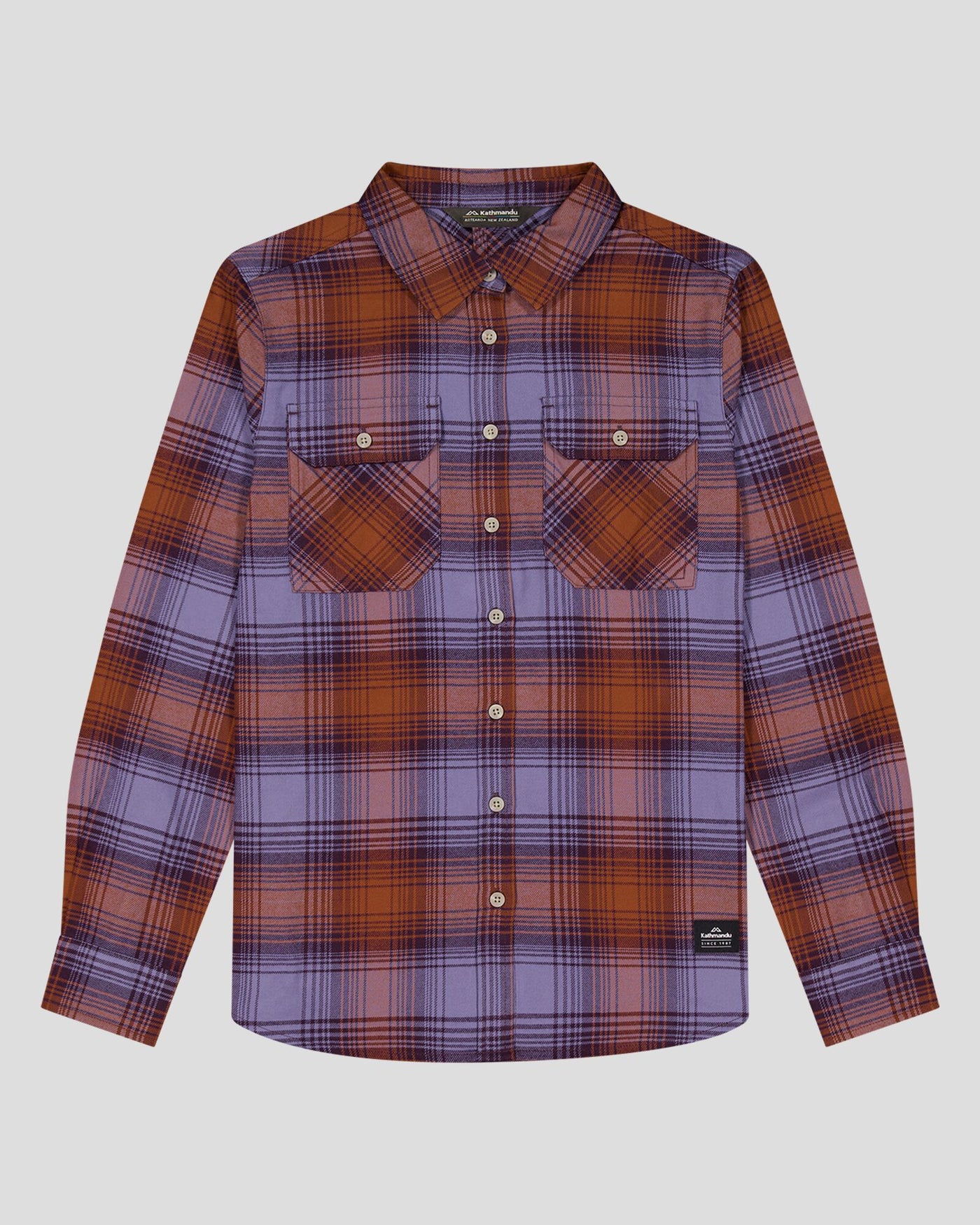 Women's Carrillon HF Long Sleeve Shirt  - Shadow Plaid Haze