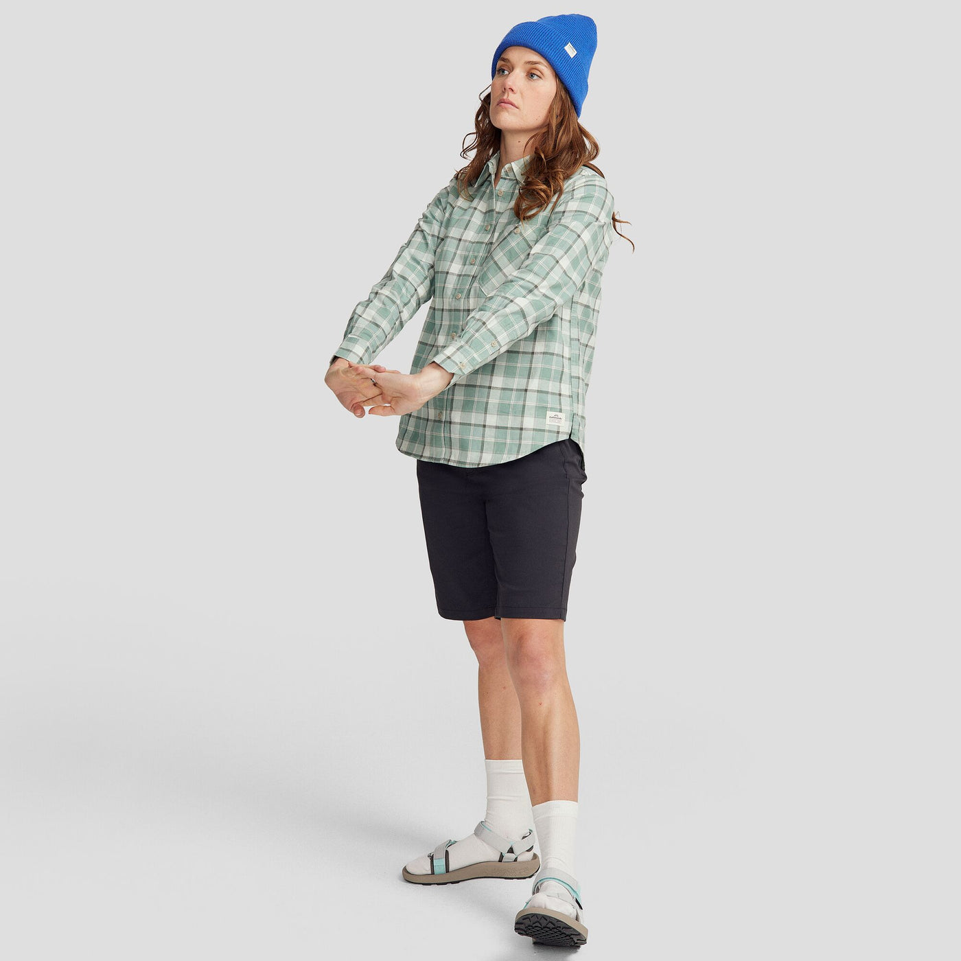Fyfe Women's L/S Shirt - Deep Forest Plaid