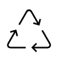 Recycled materials icon