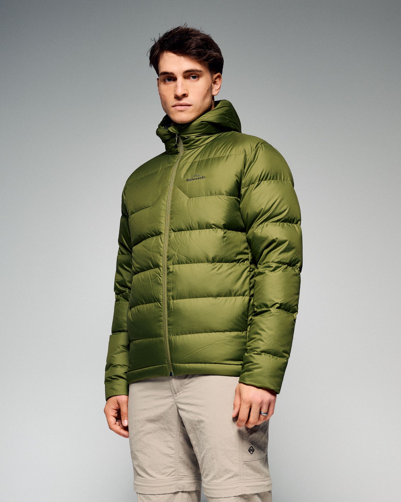 Men's Epiq Hooded Down Jacket - Dark Fern