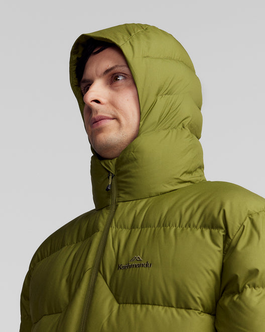 Men's Epiq Hooded Down Jacket - Dark Fern