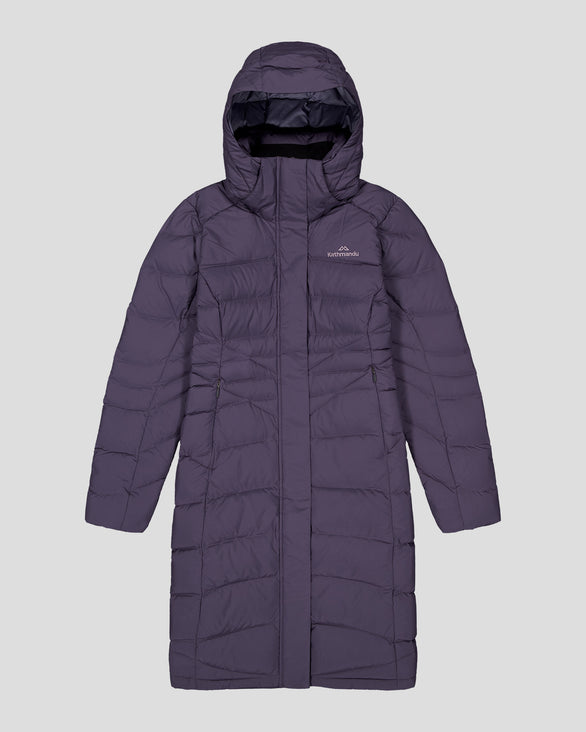 Winterburn Women's Longline Down Jacket v2 Orbit – Kathmandu NZ