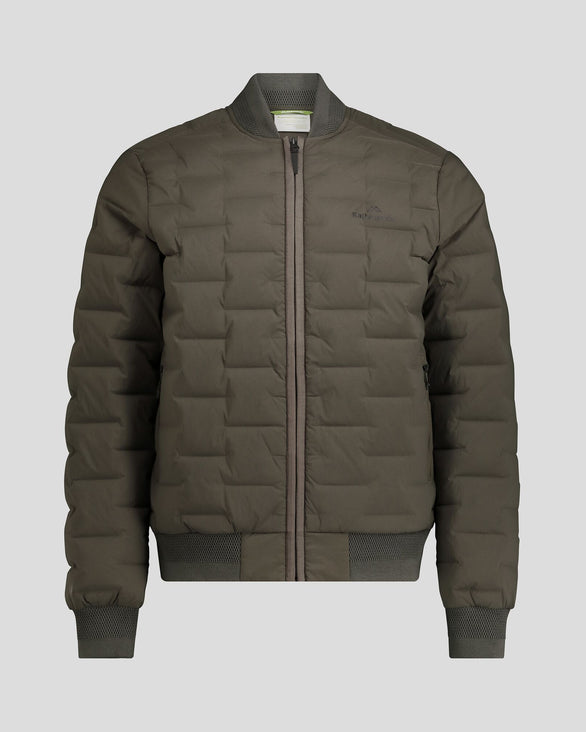 Men's Federate Stretch Down Bomber Jacket Dark Moss – Kathmandu NZ