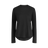 Women's 100% Merino Long Sleeve Crew Top - Black