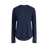 Women's 100% Merino Long Sleeve Crew Top - Midnight Navy Marle