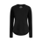 Women's 100% Merino Long Sleeve V-Top - Black