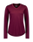 Women's 100% Merino Long Sleeve V-Top - Mulberry
