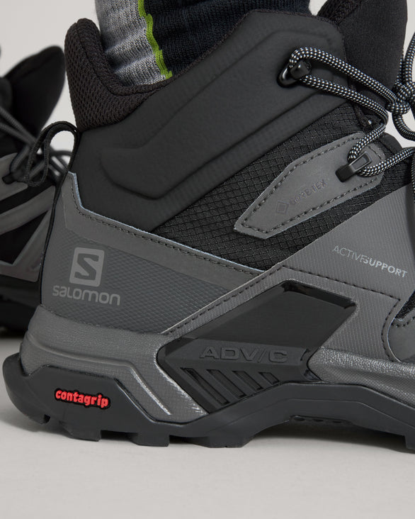 Men's Salomon X Ultra GORE-TEX Mid Hiking Boots Wide Black