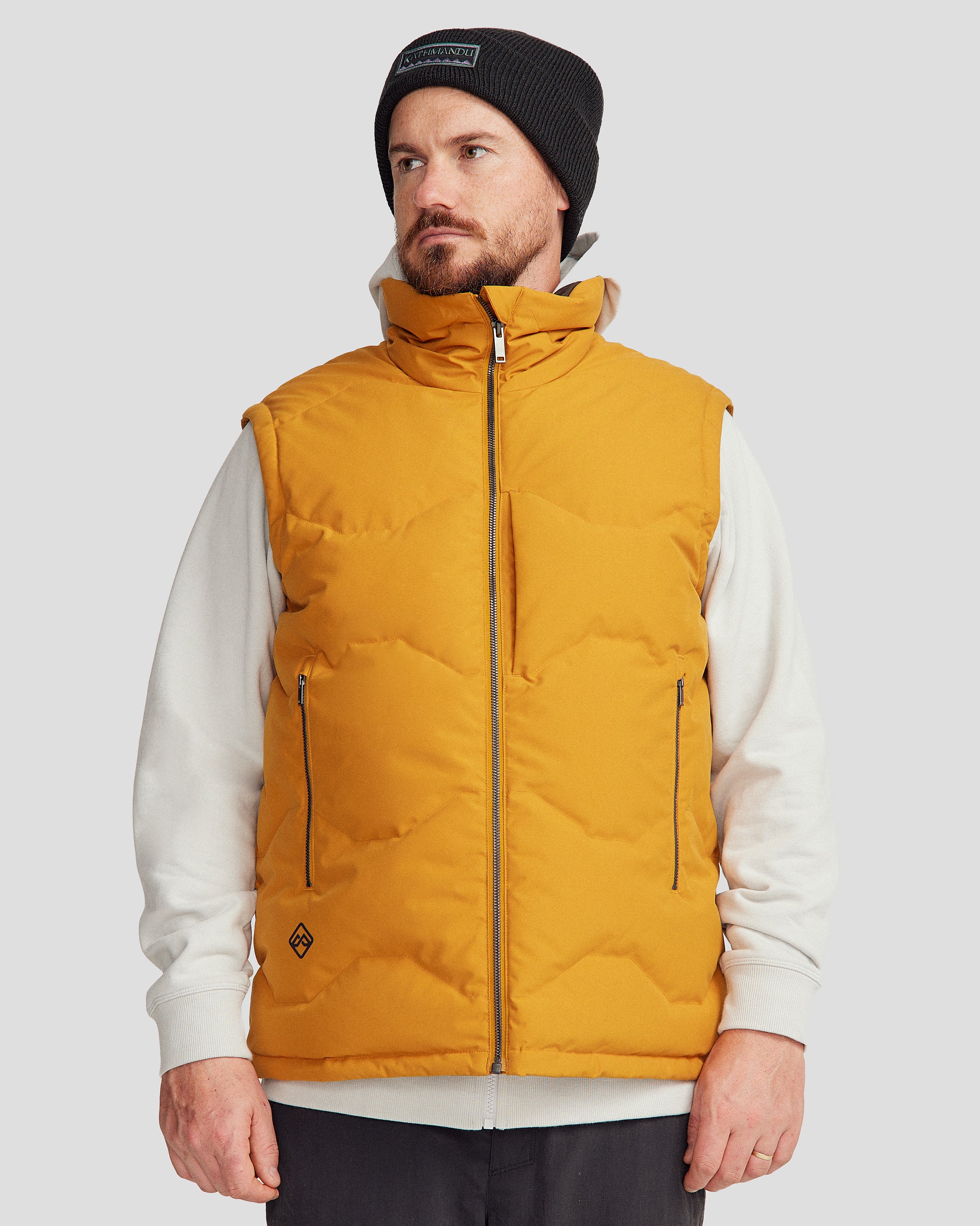 Men's Frisco X Down Vest - Golden Oak – Kathmandu NZ