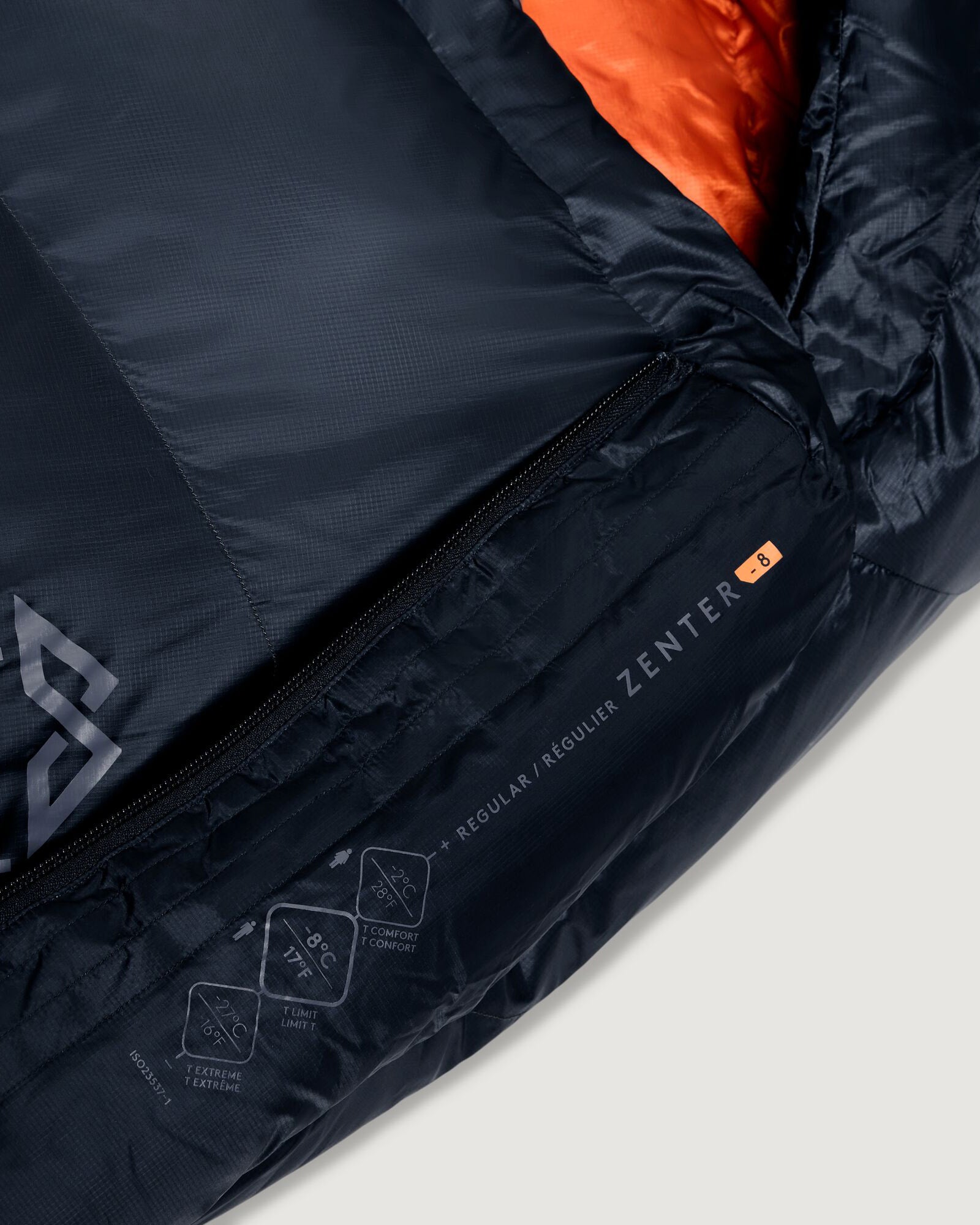 Zenter -8°C Down Sleeping Bag - Regular - Dark Moss/Black Stingray
