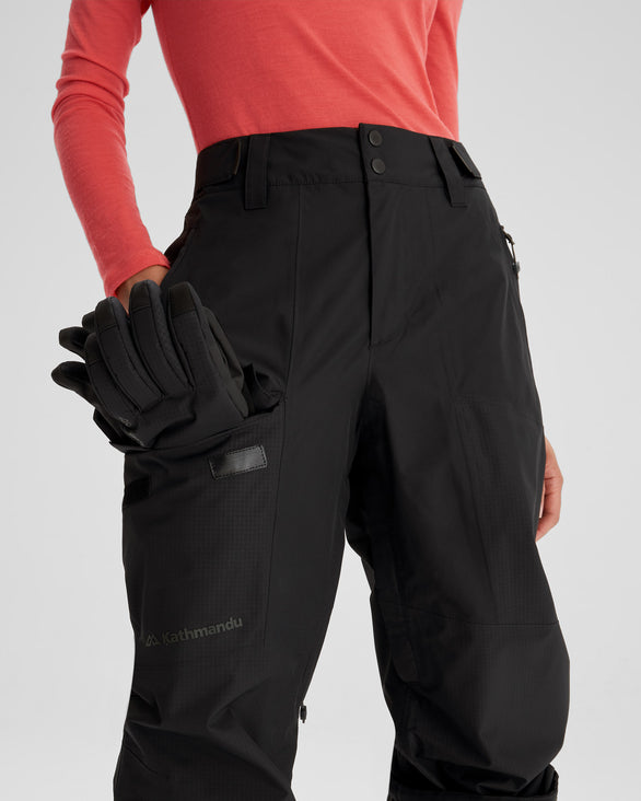 Women's PWDR-Days 2L Shell Snow Pants Black Stingray – Kathmandu NZ