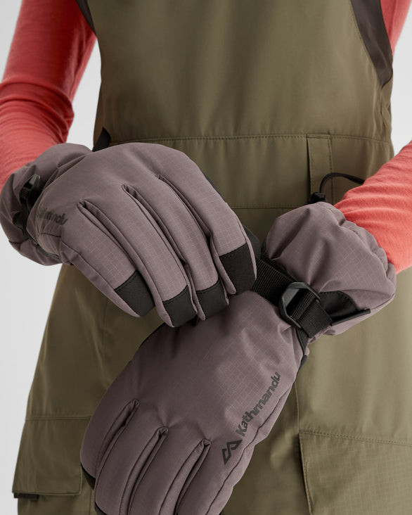 PWDR-Days Women's Insulated Snow Gloves Light Quartz – Kathmandu NZ