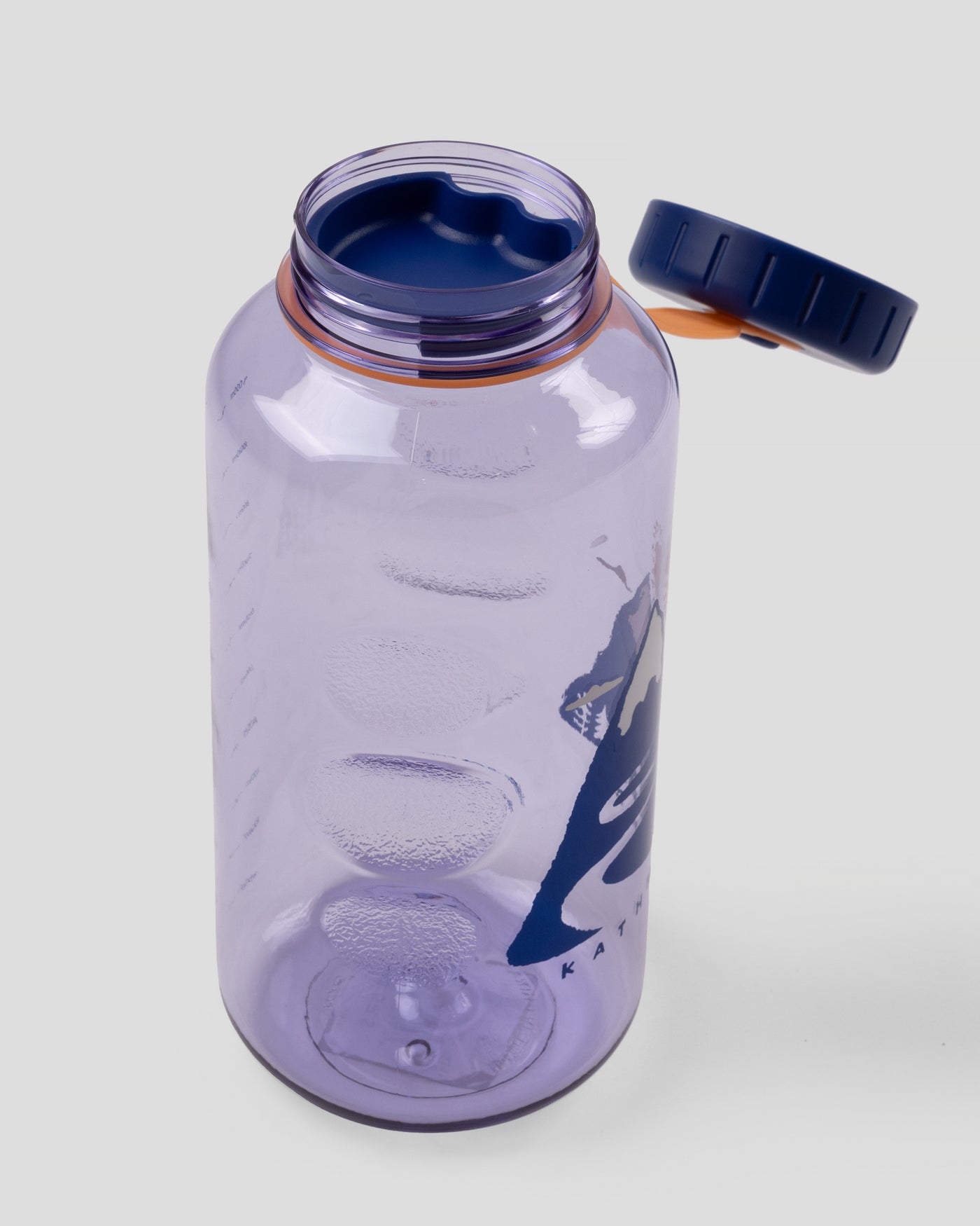 Wide Mouth Tritan 1L Drink Bottle - Bright Lilac Mountain Scape