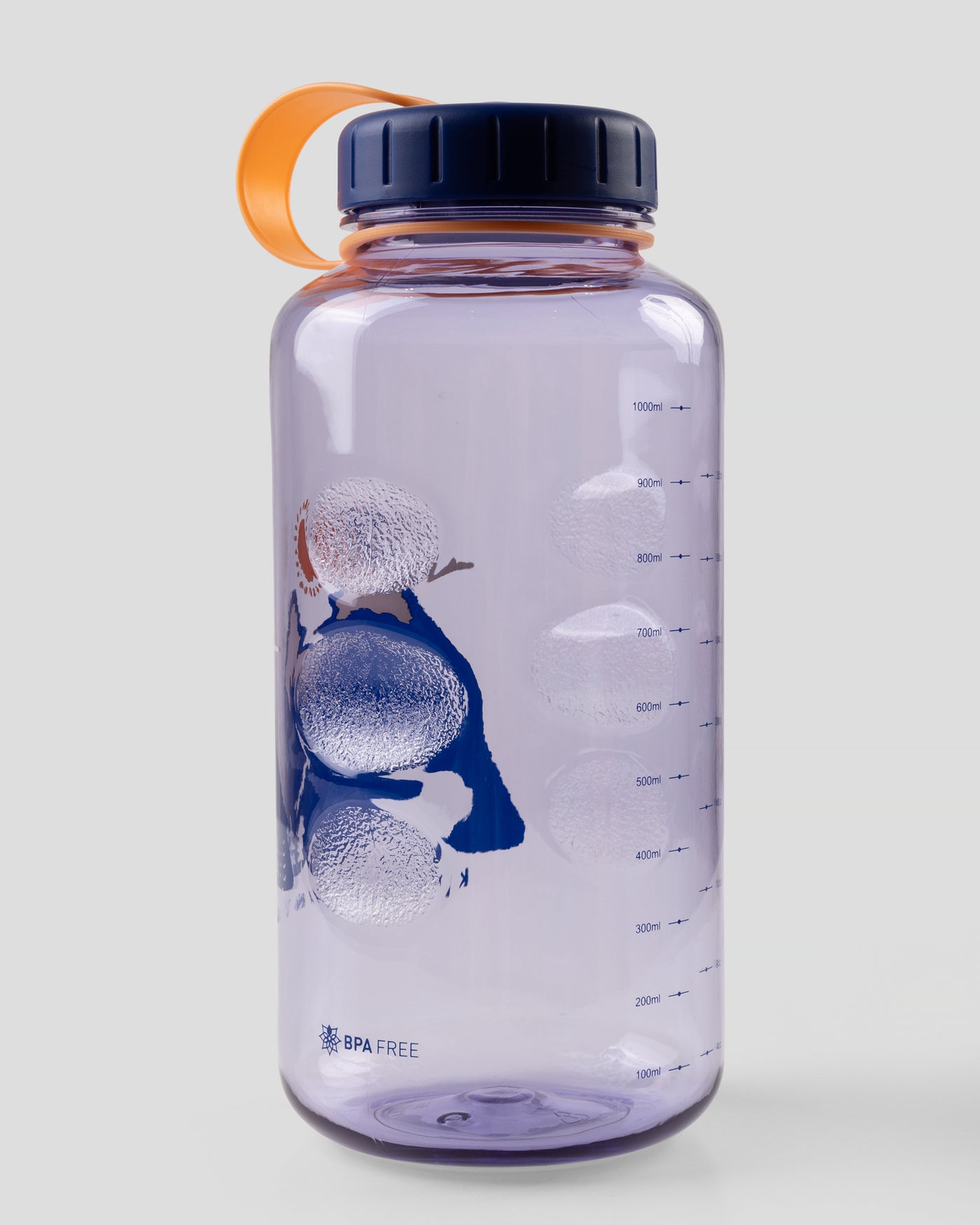 Wide Mouth Tritan 1L Drink Bottle - Bright Lilac Mountain Scape