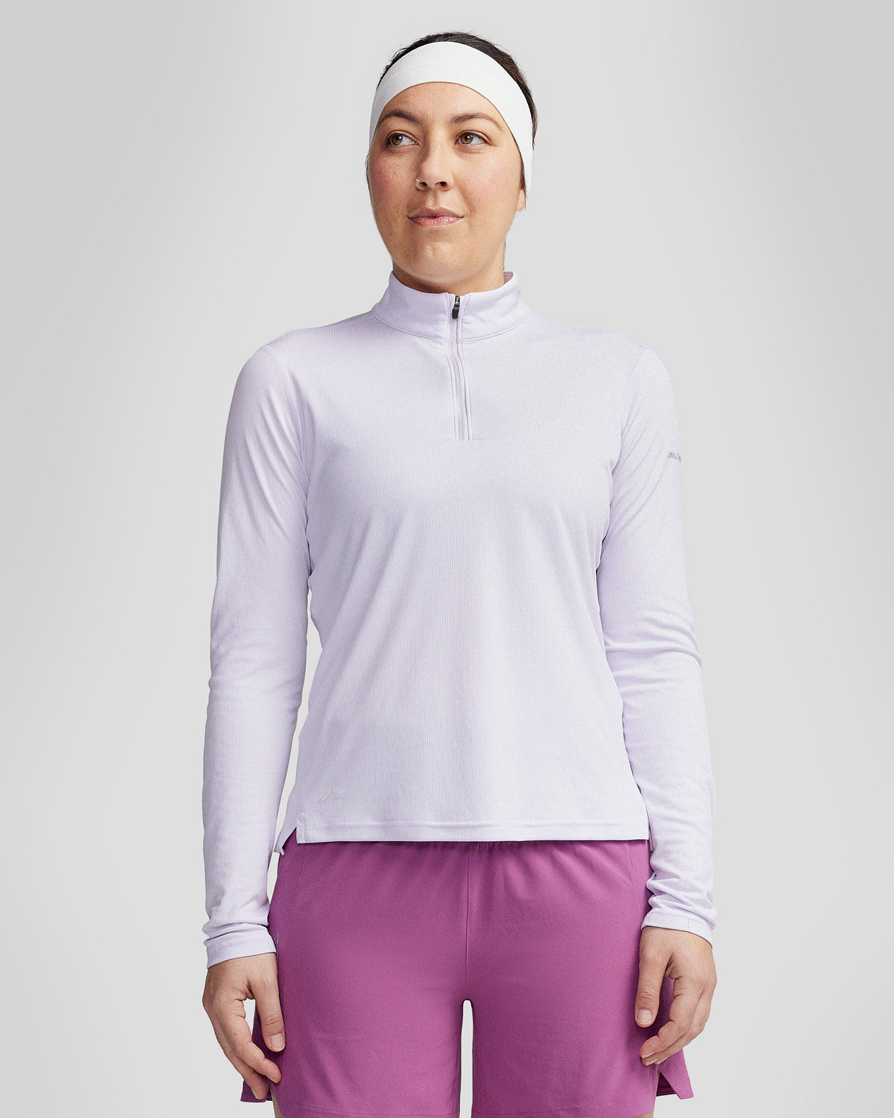 Women's Seeker 1/4 Zip Long Sleeve Top - Bright Lilac – Kathmandu NZ