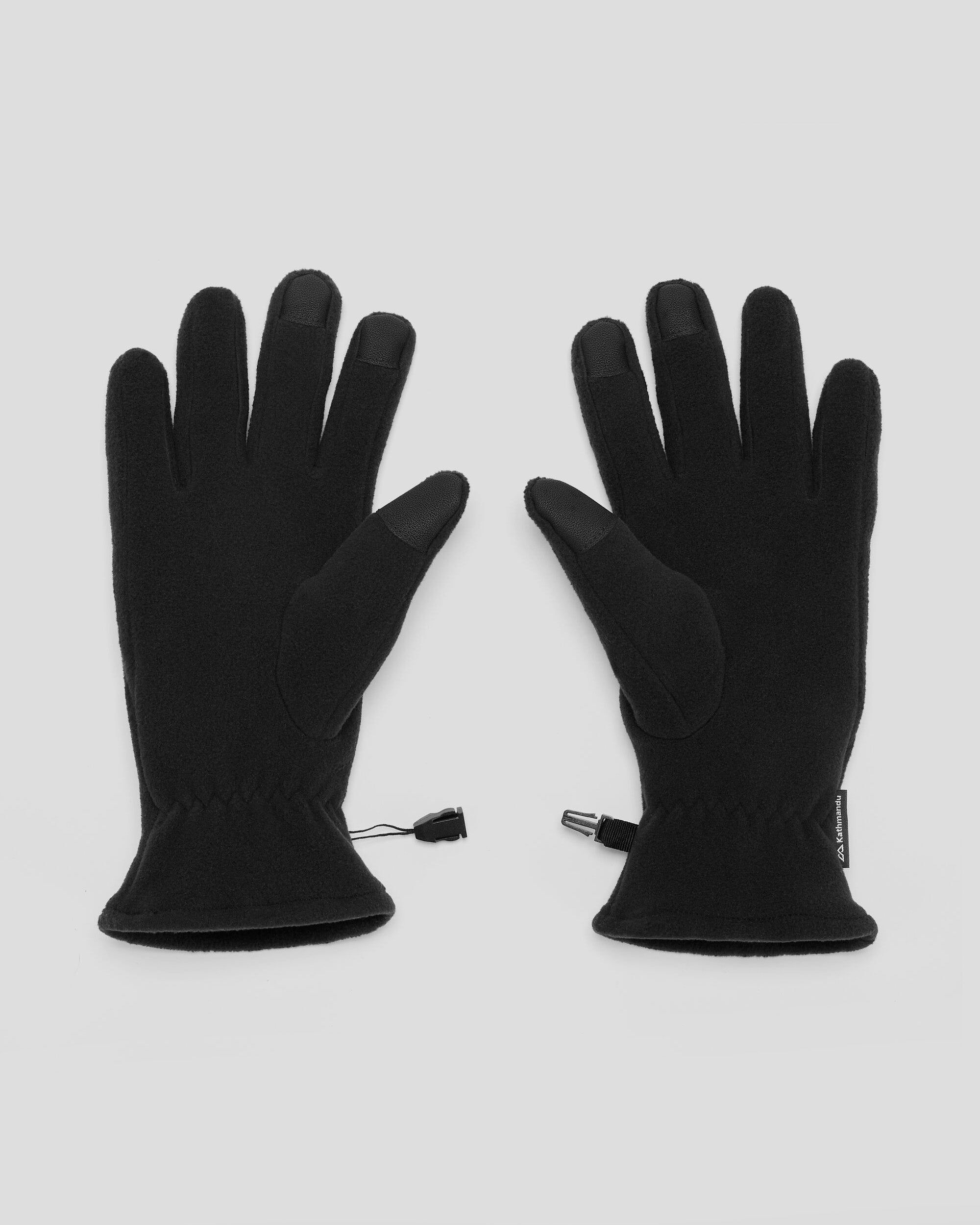 Ridge 100 PrimaLoft® Bio Fleece Gloves - Black – Kathmandu NZ