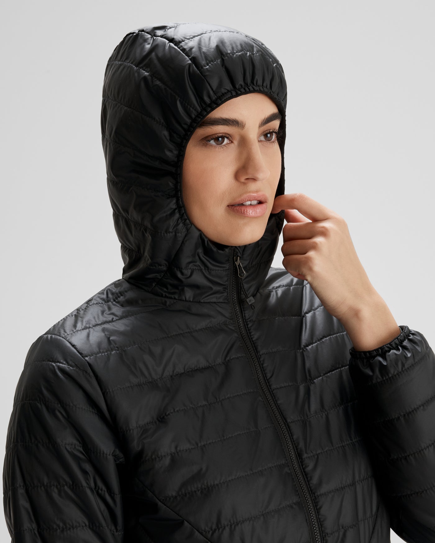 Women's Heli R Insulated Hooded Jacket - Black Stingray