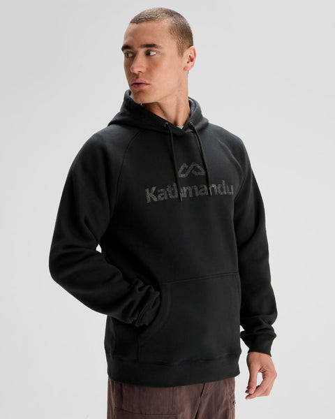 Men's Kathmandu Logo Hoodie Black – Kathmandu NZ