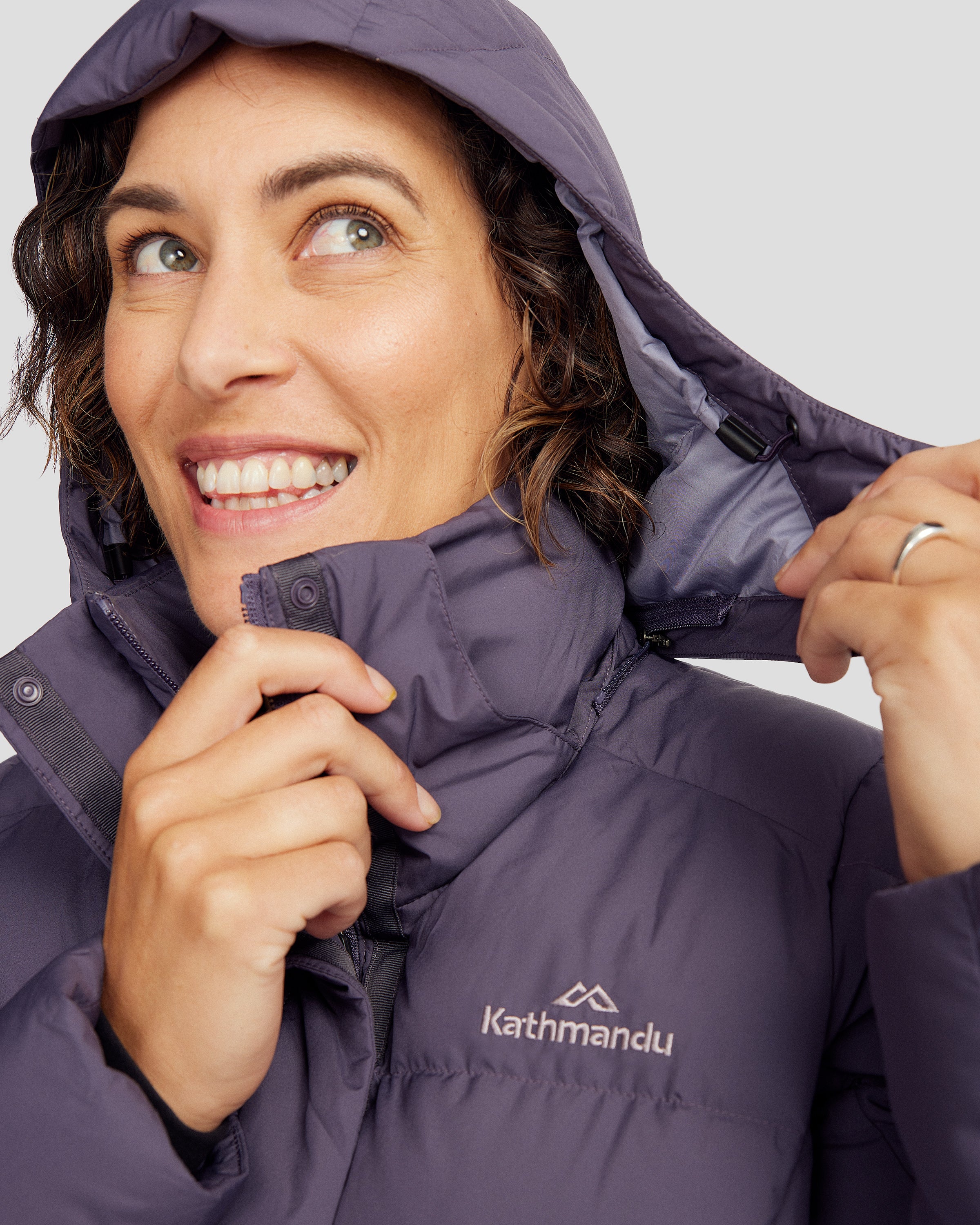 Women's Winterburn Hooded Down Jacket - Orbit – Kathmandu NZ