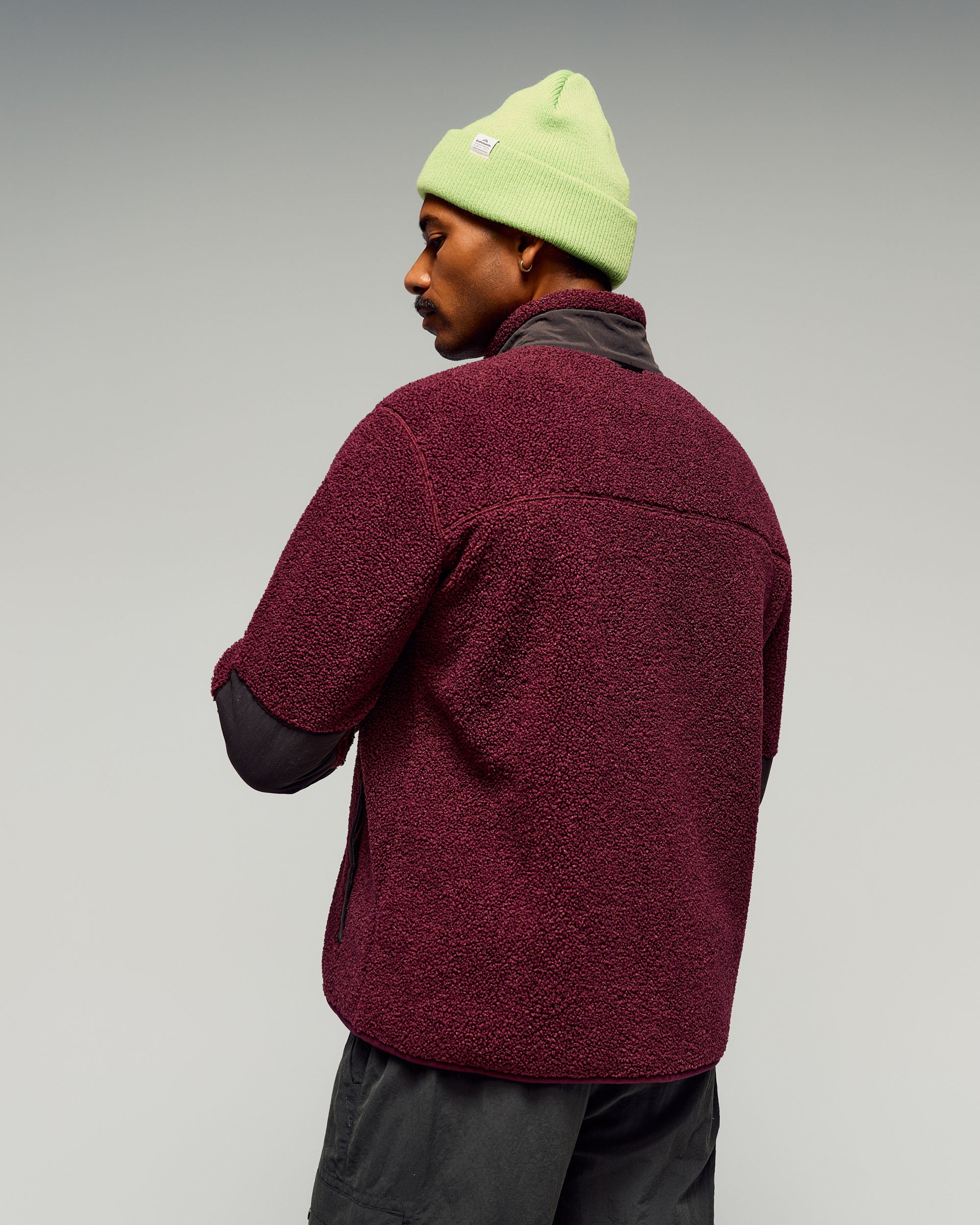 Men's Co-Z High Pile Jacket v3 - Mulberry/Cold Brew – Kathmandu NZ