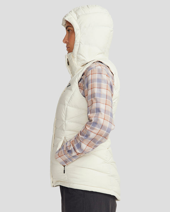 Women's Winterburn Hooded Down Vest Natural – Kathmandu NZ