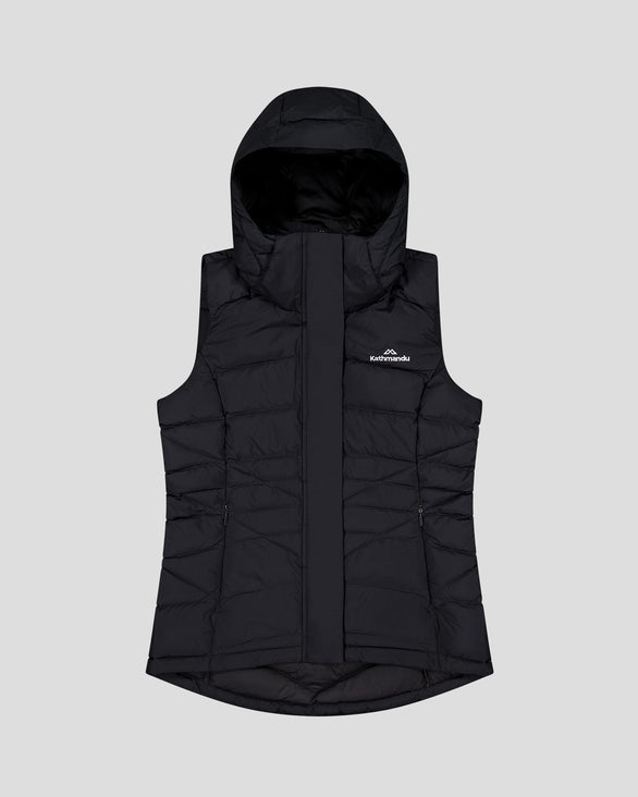 Women's Winterburn Hooded Down Vest Black – Kathmandu NZ