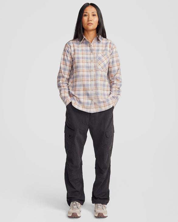 Women's Fyfe Flannel Shirt Haze Plaid – Kathmandu NZ