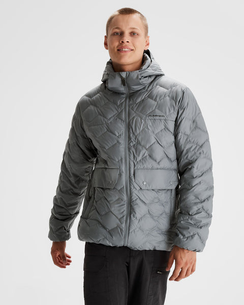 Men's Any Time Down Hooded Parka Jacket- Moon – Kathmandu NZ