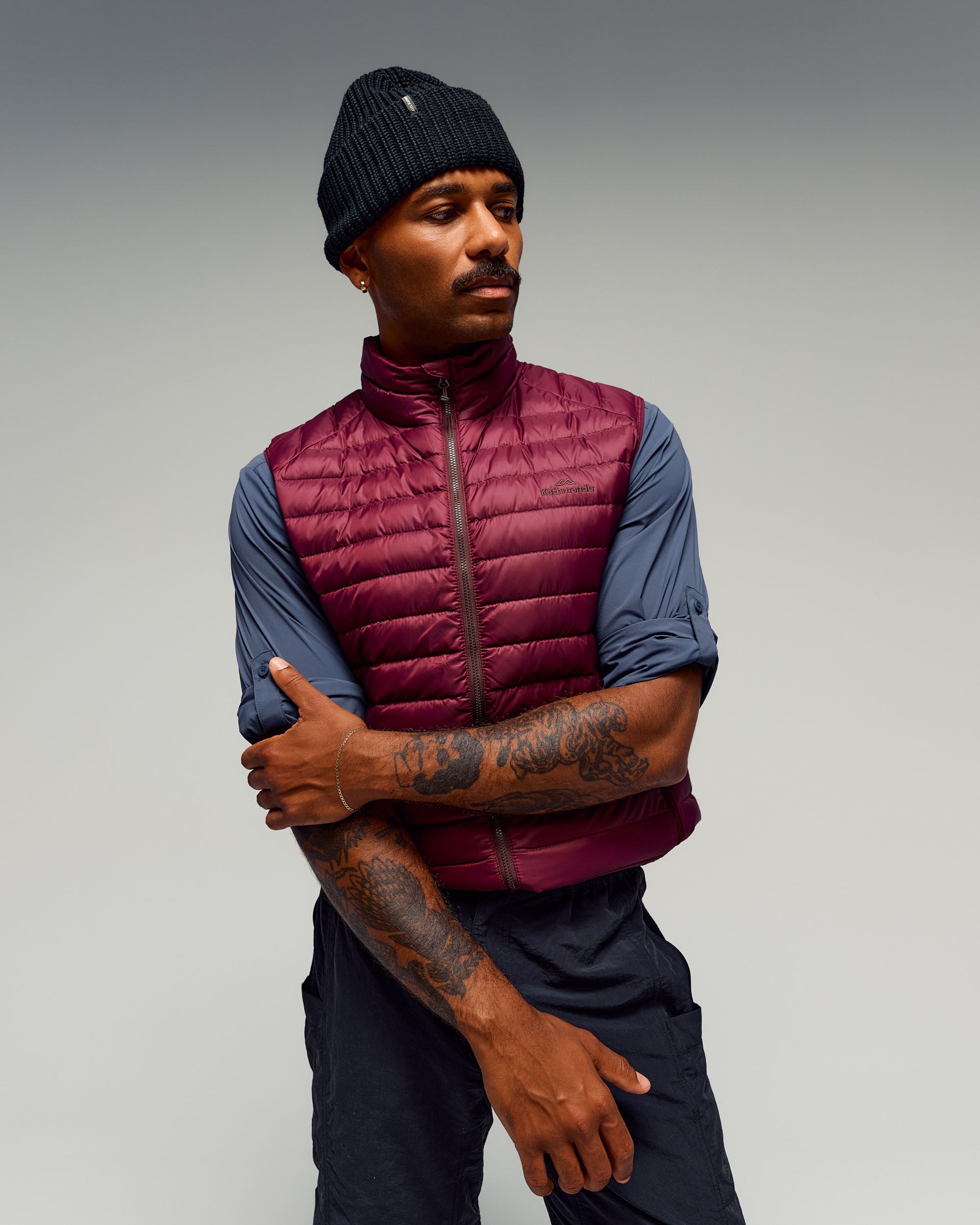 Men's Heli Down Vest v4 - Mulberry – Kathmandu NZ